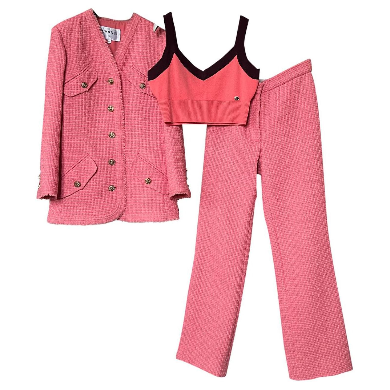 Tweed suit jacket Chanel Pink size 36 FR in Tweed - 35298928