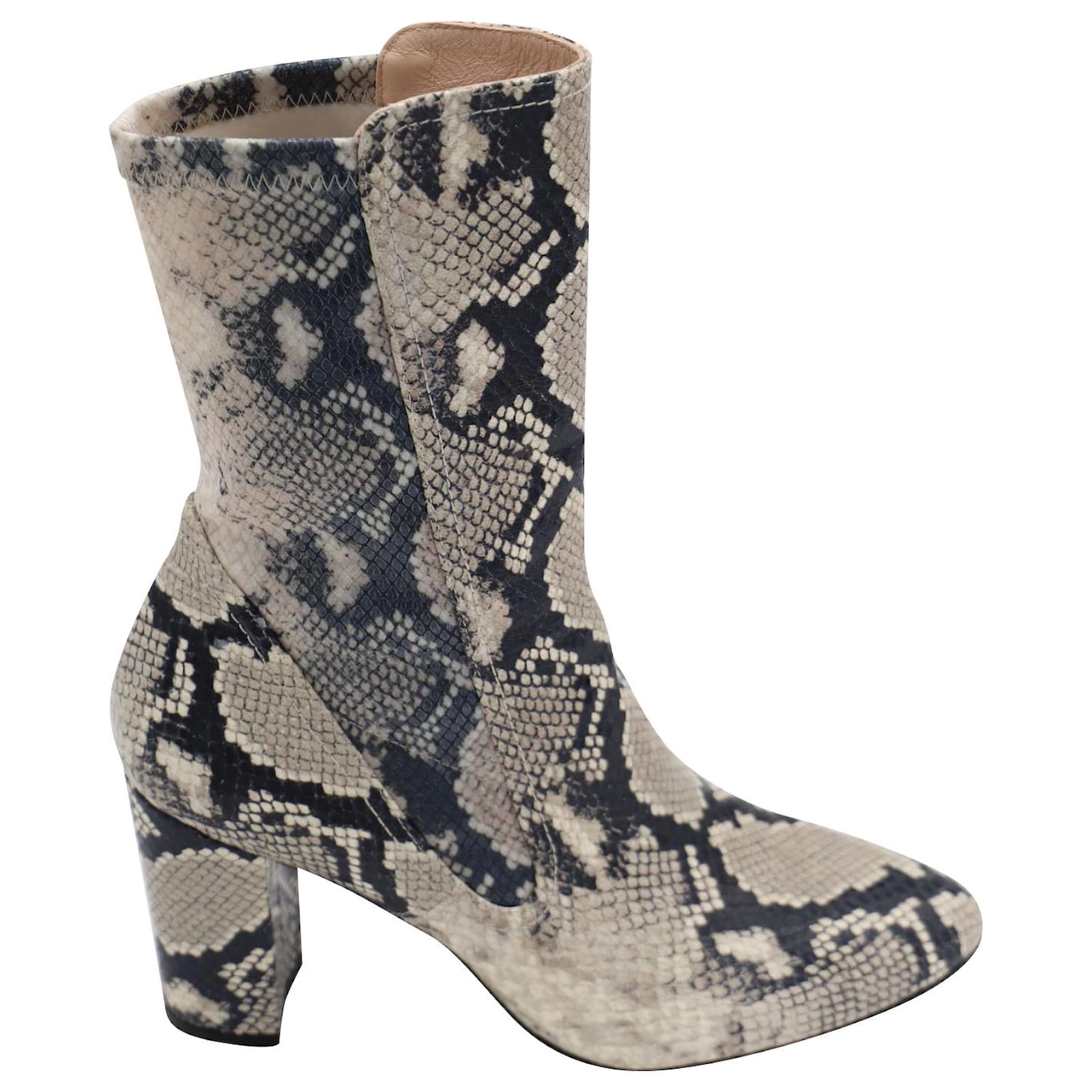 multicolor snake print booties