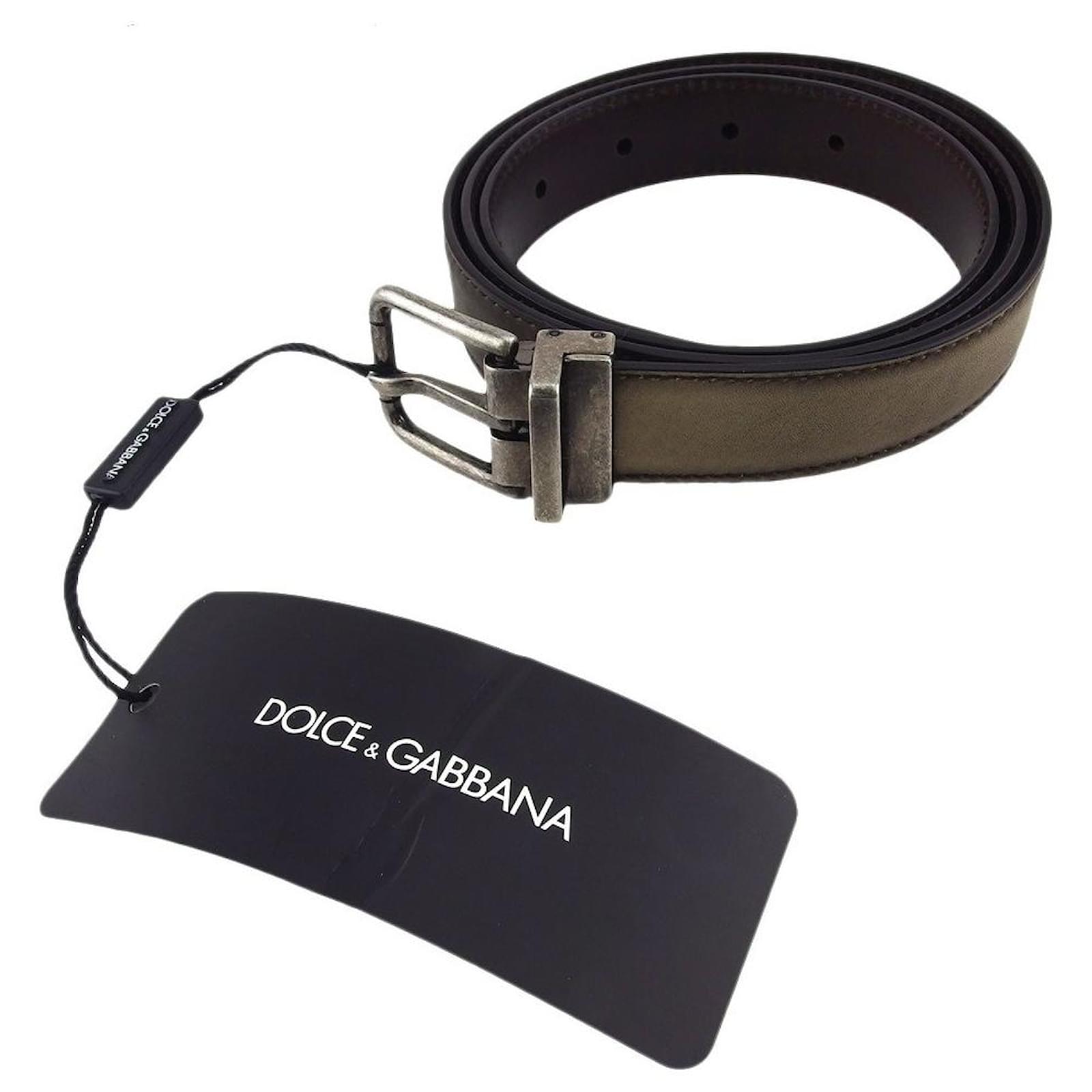 Dolce & Gabbana Men's Logo Leather Belt
