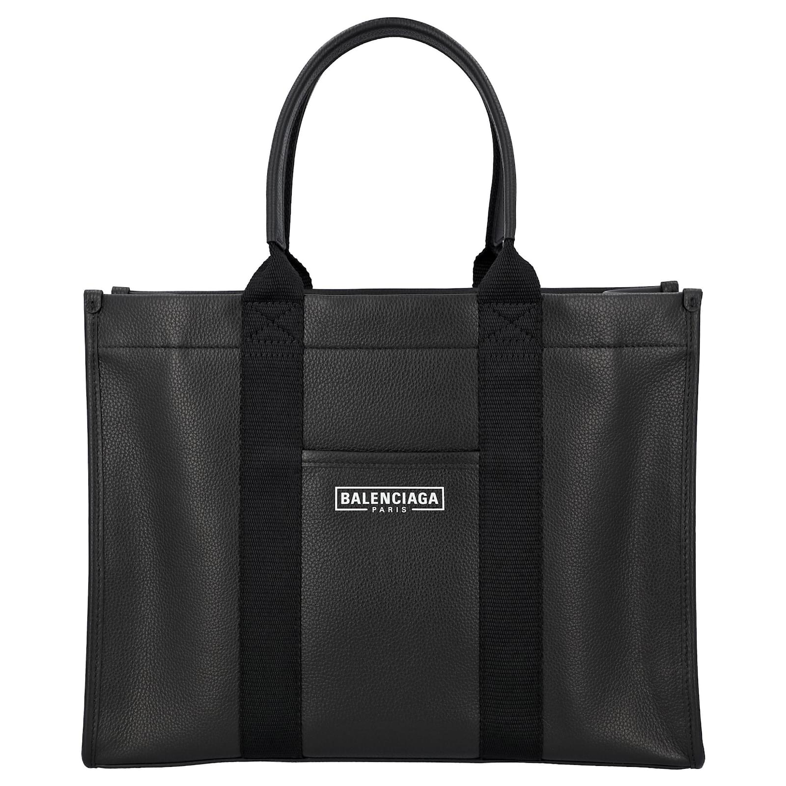 Balenciaga Hardware medium grainy leather tote bag Black ref.466769 ...