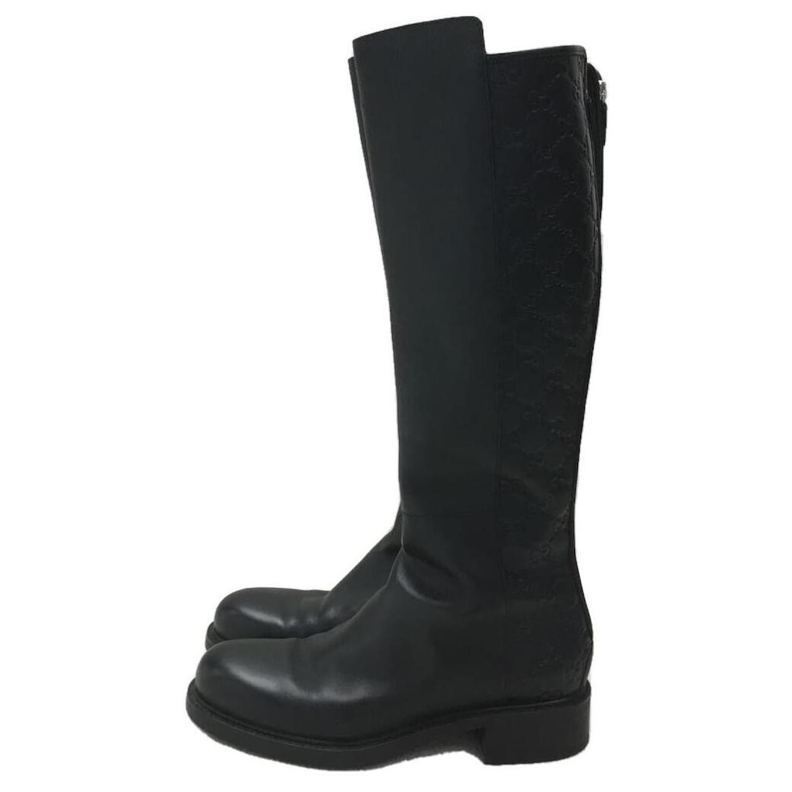 Botas largas GUCCI / 37 / NEGRO / cuero / Gucci / 408211 / Negro ref.466803  - Joli Closet
