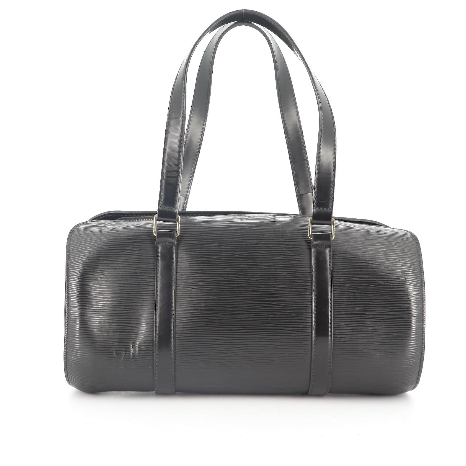 Louis Vuitton Black Epi Leather Soufflot + Pouch