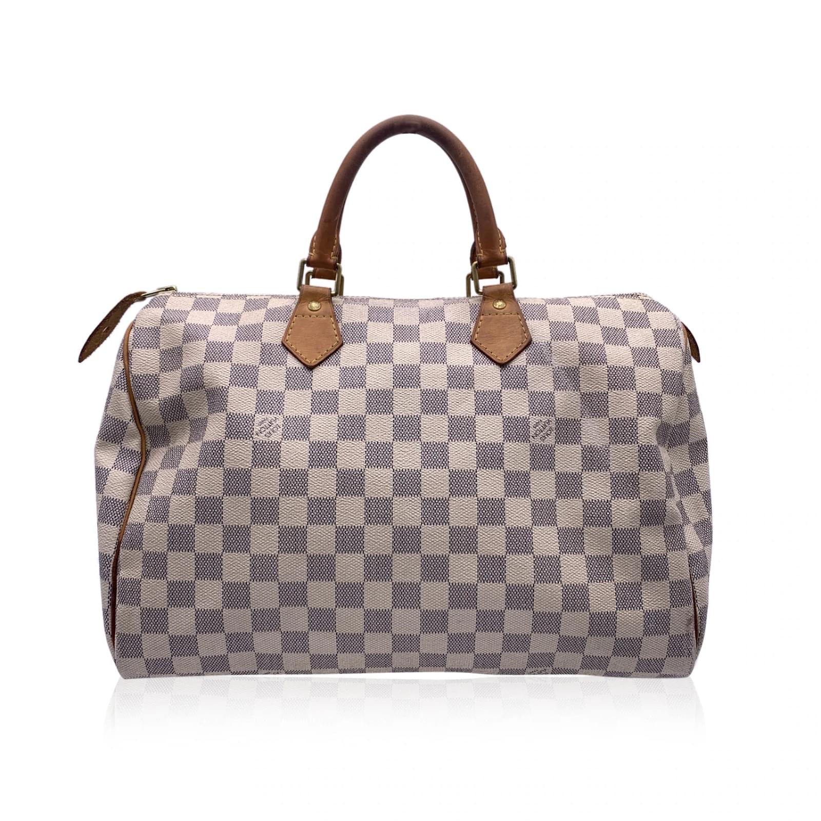 Louis Vuitton Speedy 35 Damier Azur Satchel Bag