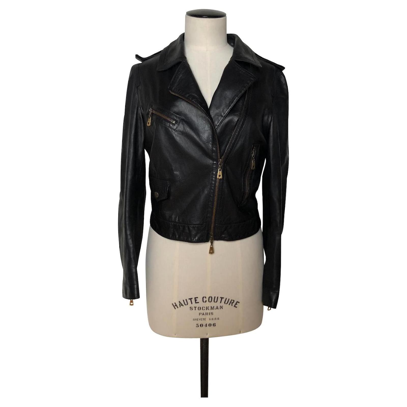 louis vuitton embossed leather jacket