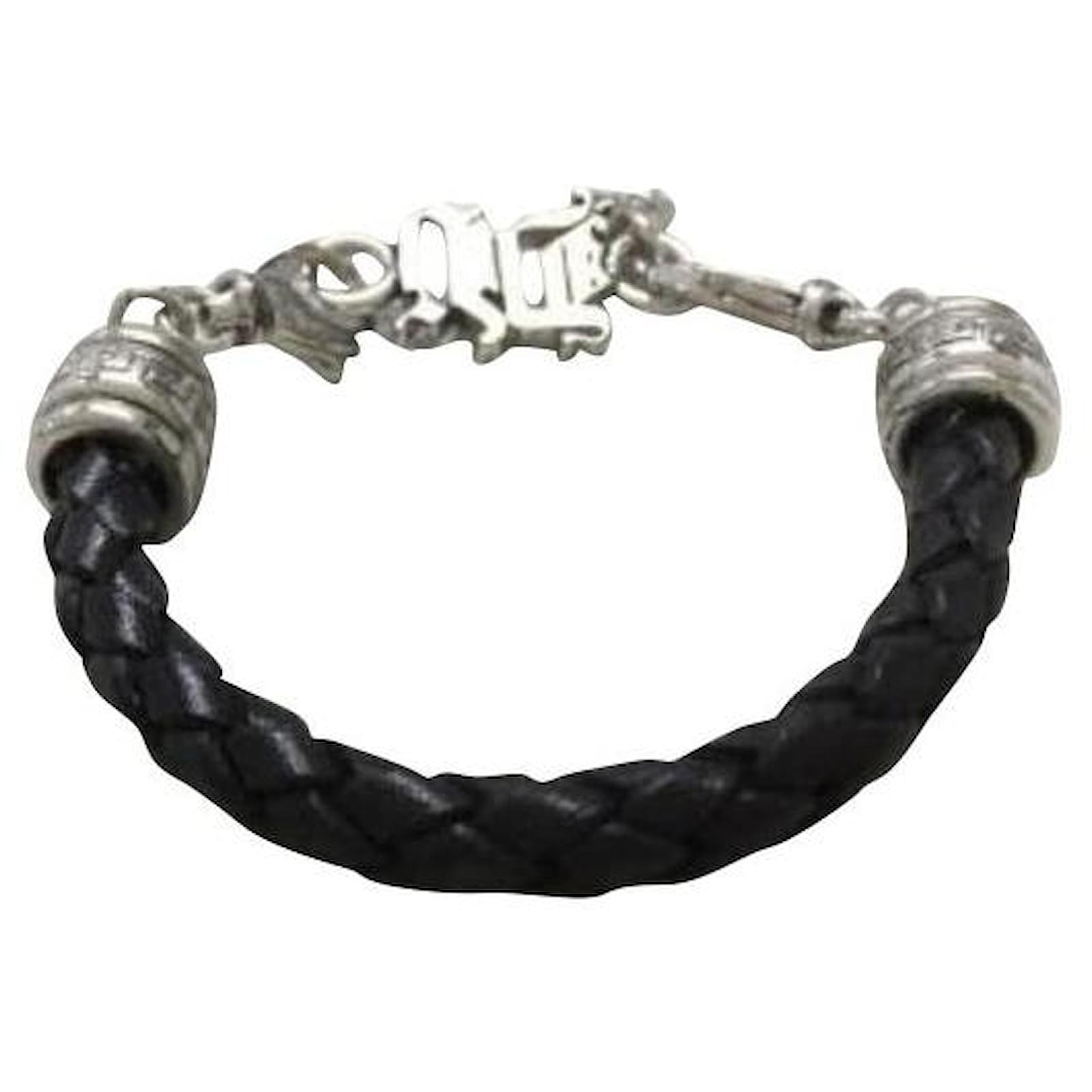 Gianni Versace Bracelets Black Leather ref.467715 Joli Closet