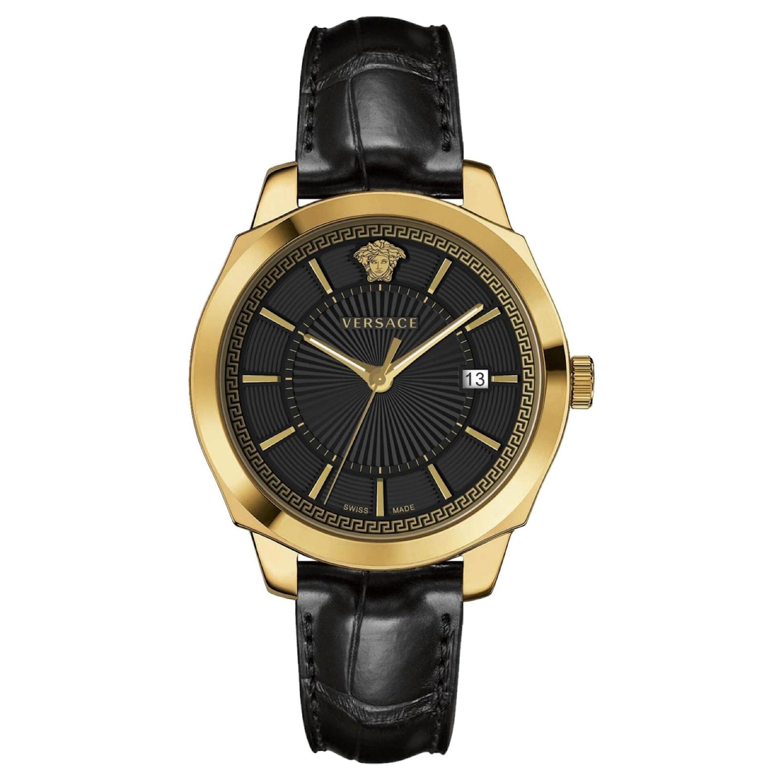 Reloj Versace Classic para hombre con correa Dorado Metálico ref.467792 Joli Closet