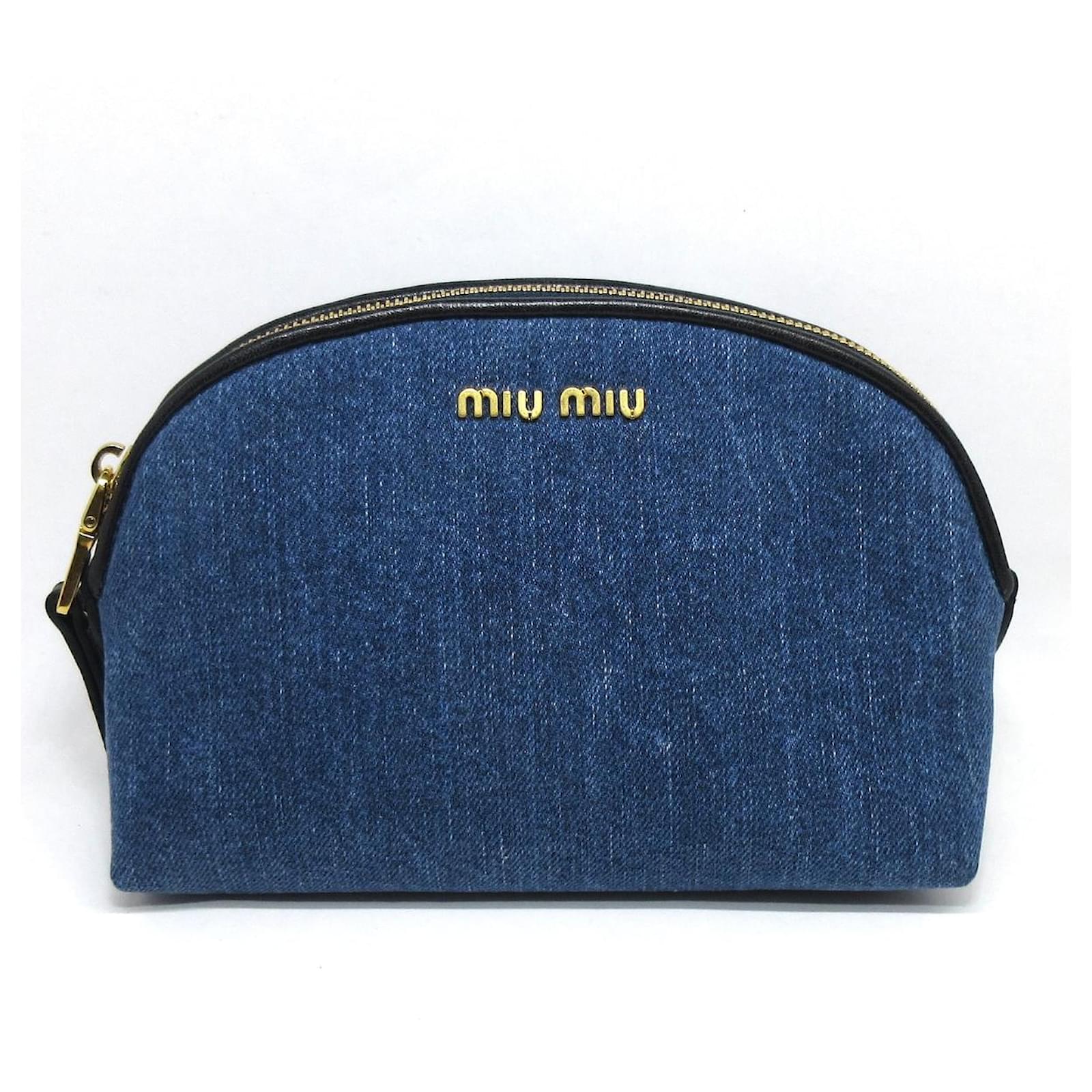 Miu Miu Denim Clutch in Blue