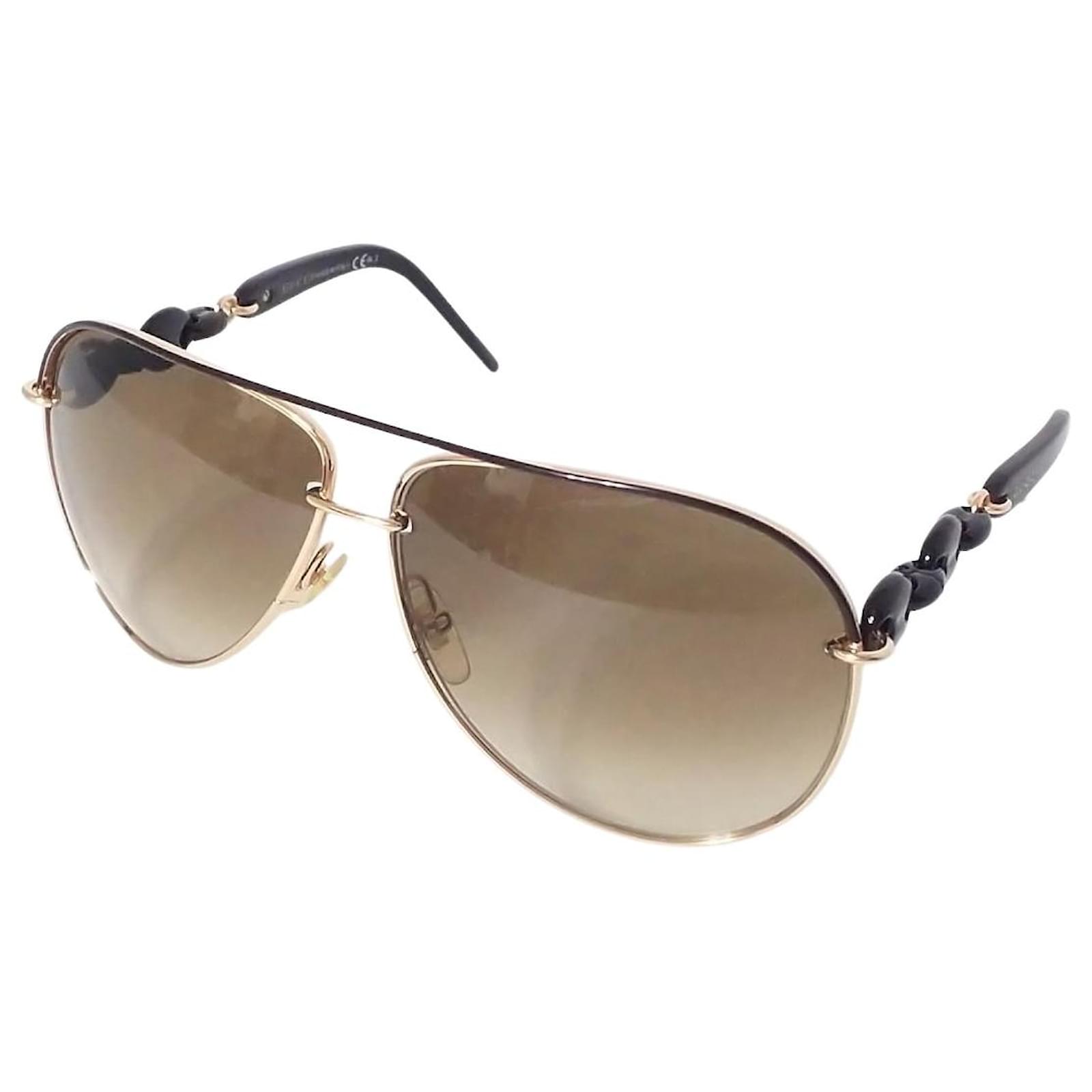 clear and gold gucci glasses