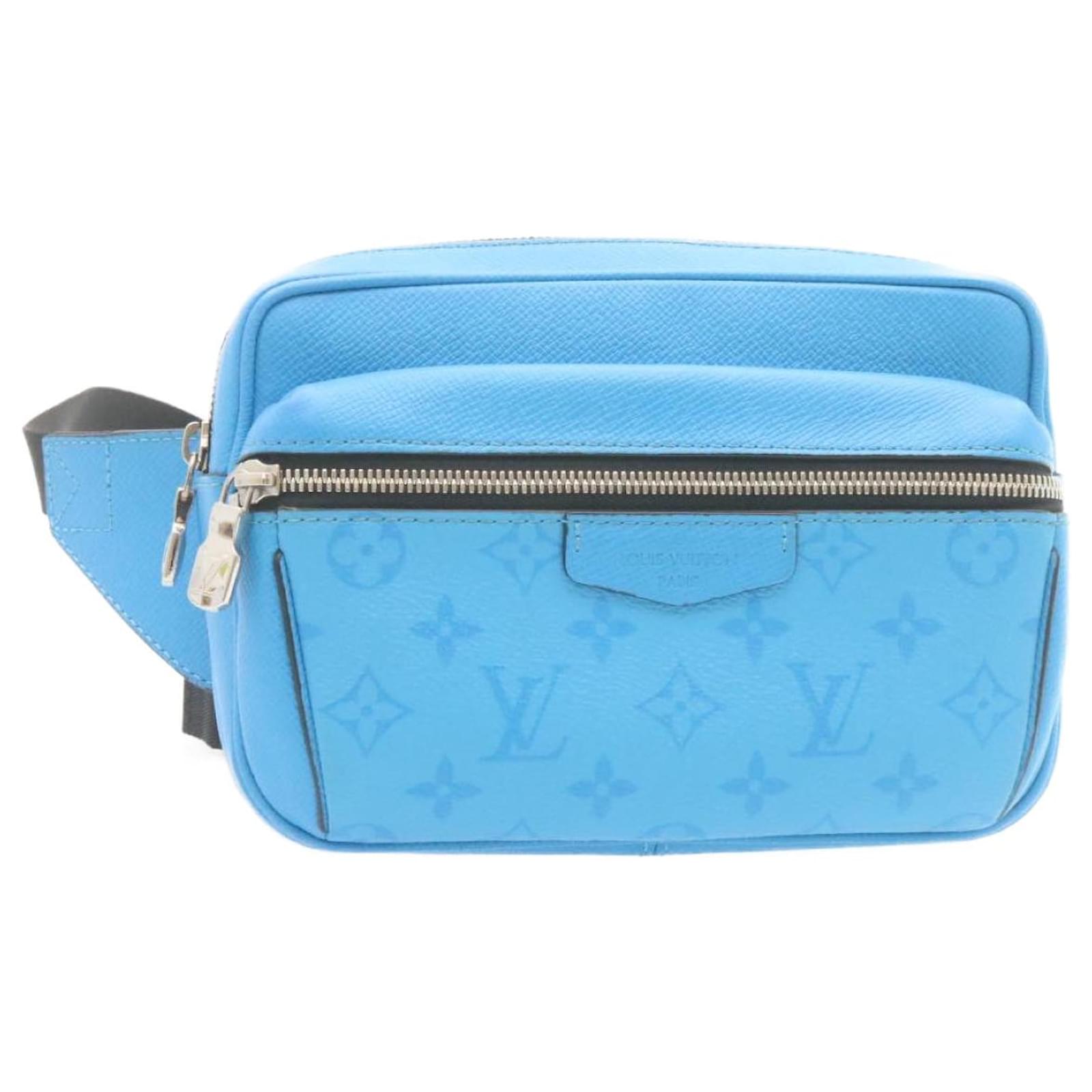LOUIS VUITTON Monogram Blue Taiga Rama Bum Bag Shoulder Bag M30459