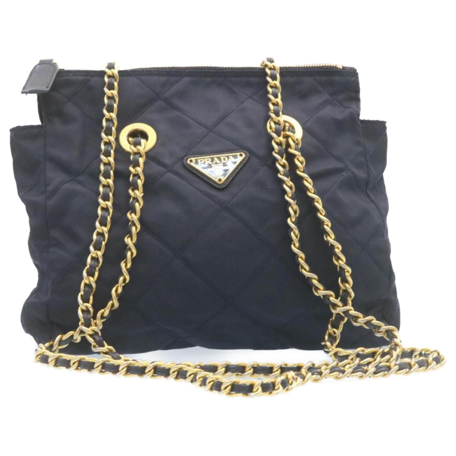 Prada gold chain on sale bag