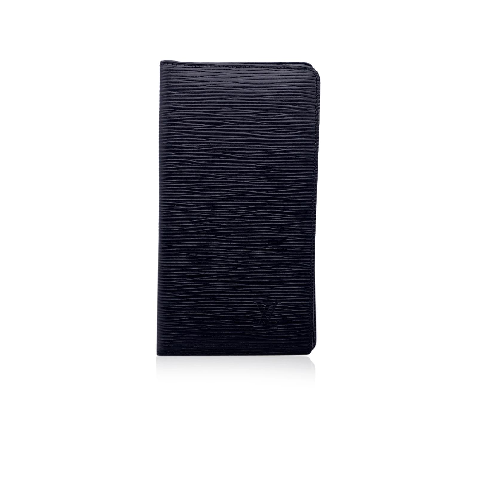 Organizer Louis Vuitton Malletier Vintage Black Epi Leather Vertical Long  Wallet ref.468957 - Joli Closet
