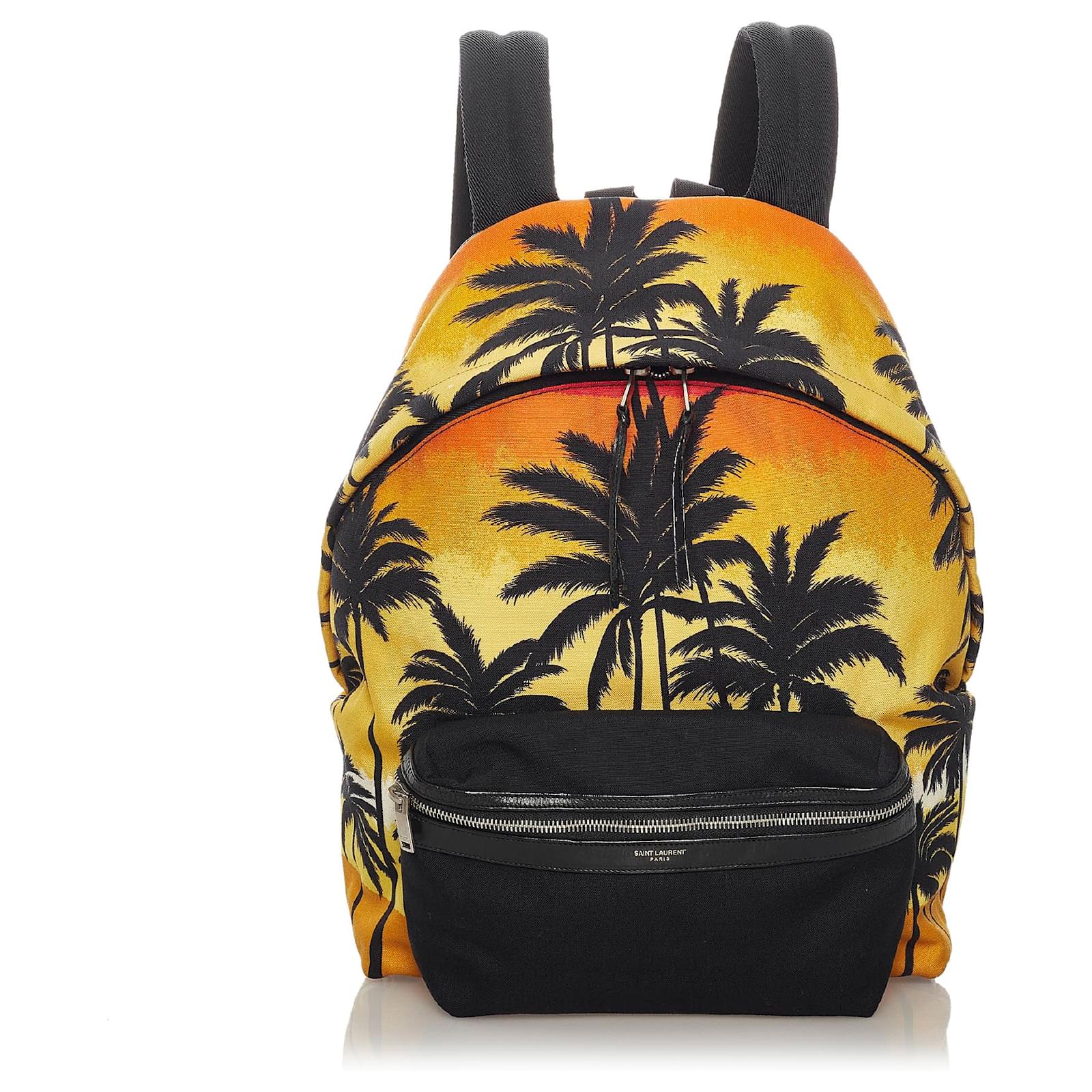 Saint Laurent Palm Tree Logo Bag in Black