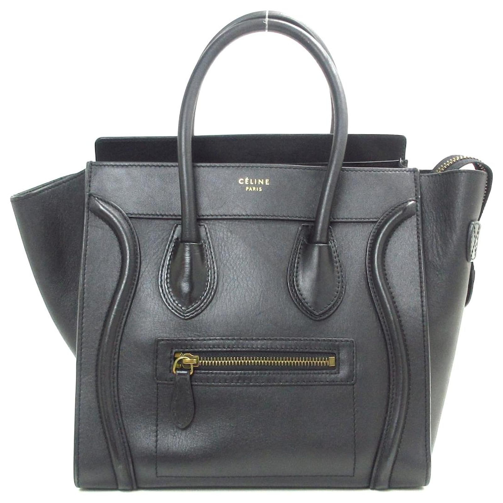 Céline Luggage Black Ponystyle calfskin ref.470318 Joli Closet