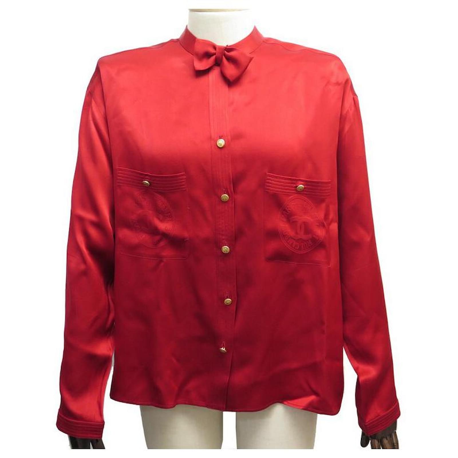 Camicia di seta rossa best sale