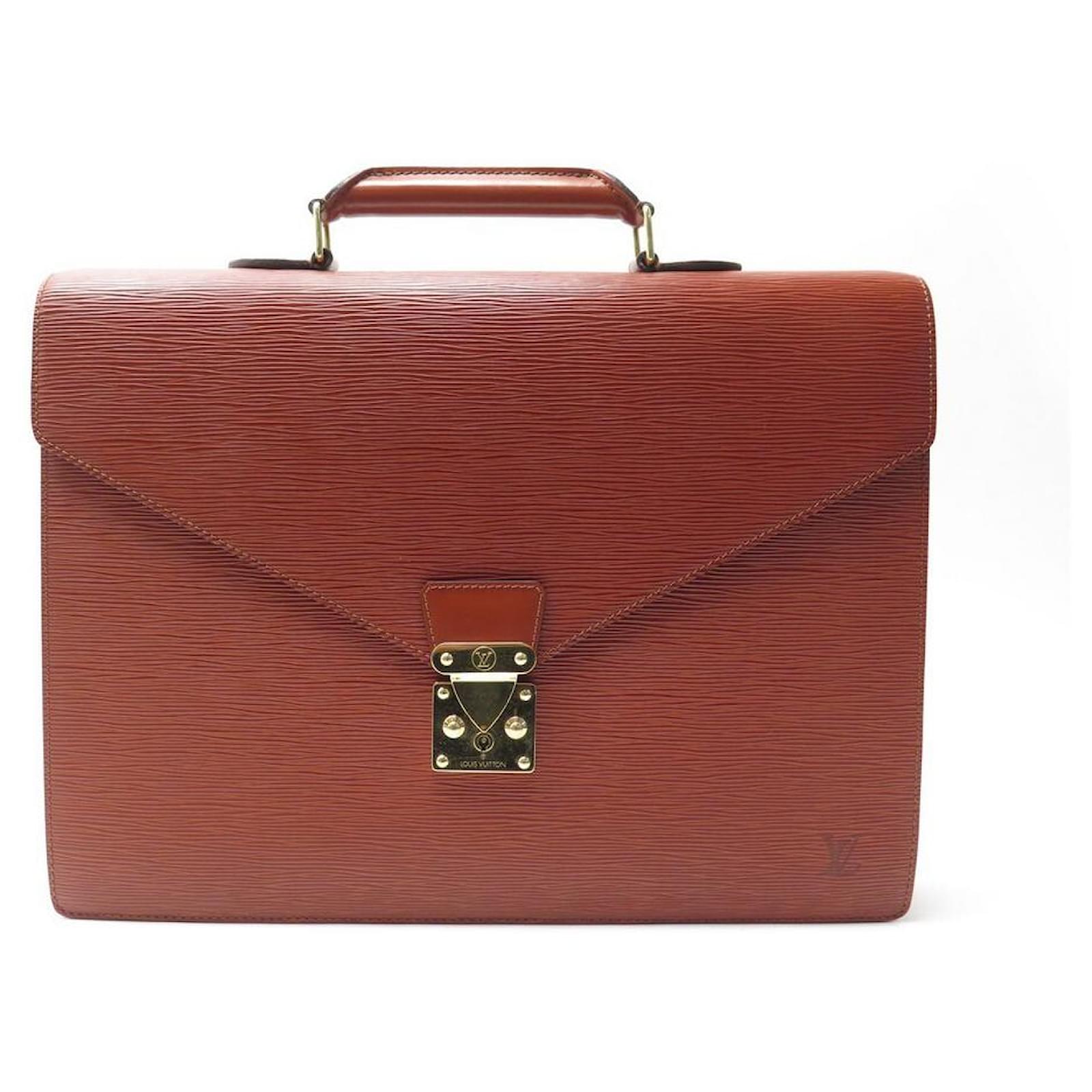 LOUIS VUITTON AMBASSADOR BRIEFCASE BRIEFCASE IN EPI LEATHER CAMEL