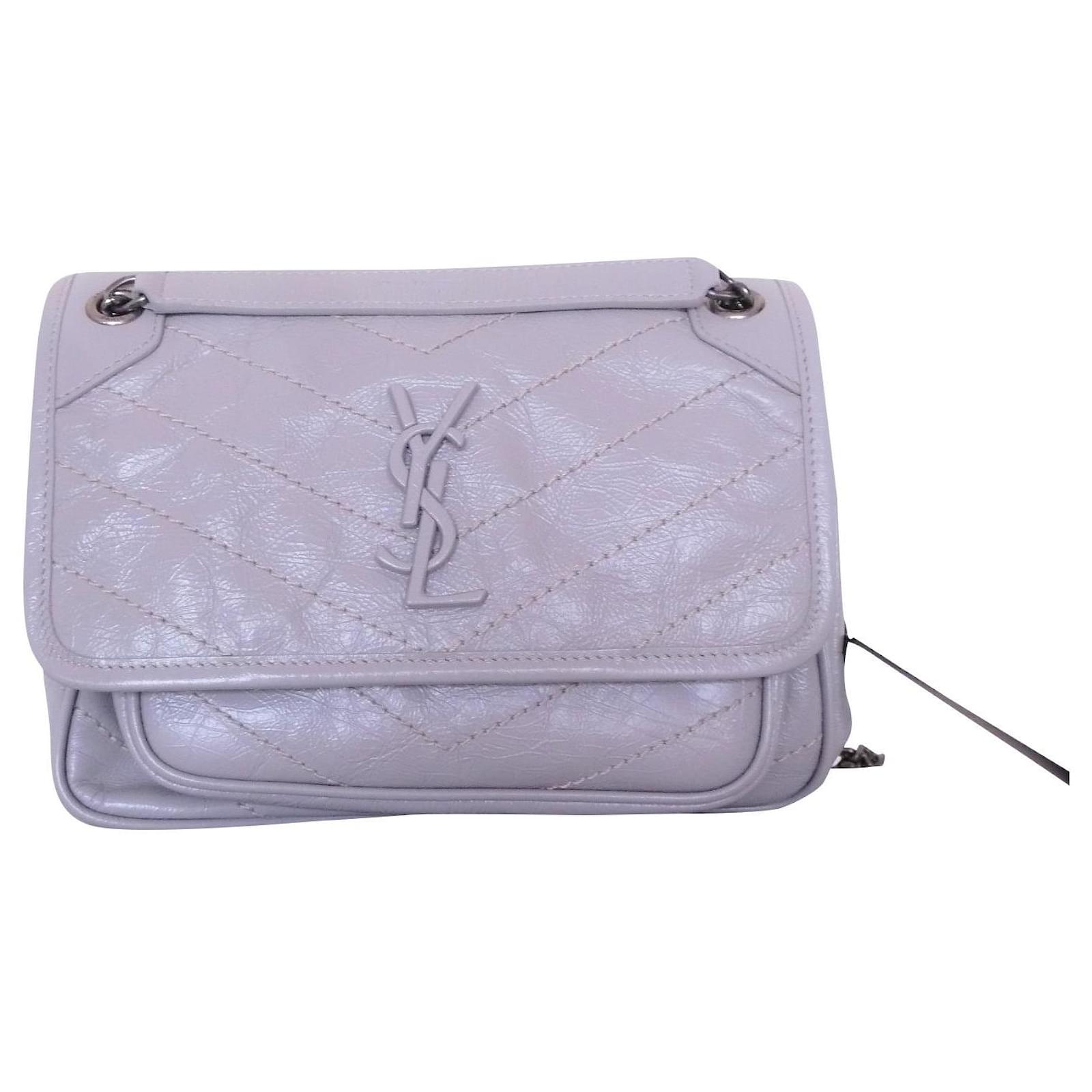 SAINT LAURENT Borsa Niki Baby Grigio Pelle Joli Closet