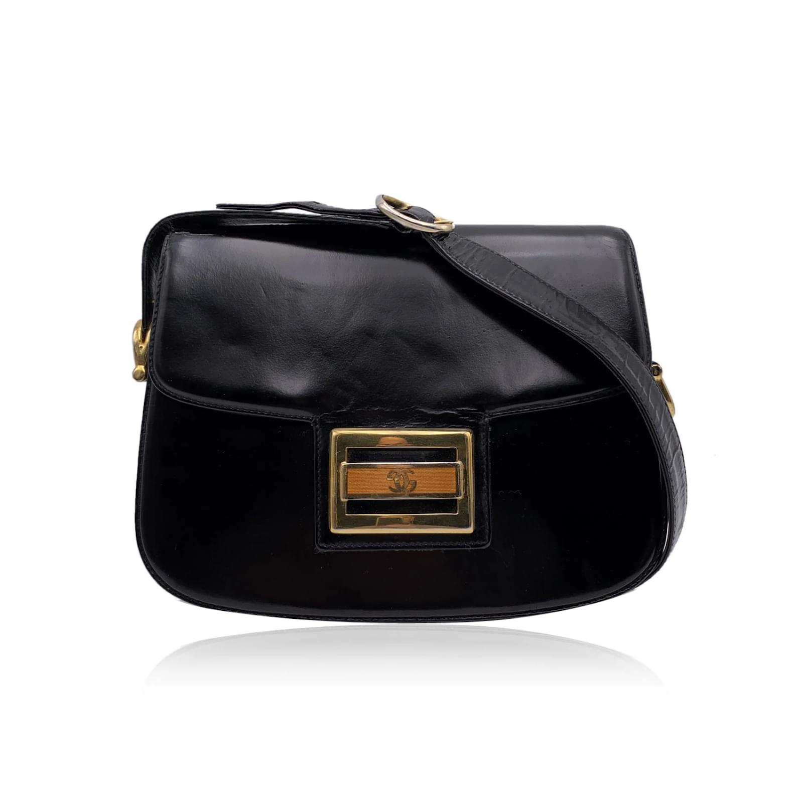 Gucci Vintage Box Shoulder Bag Black