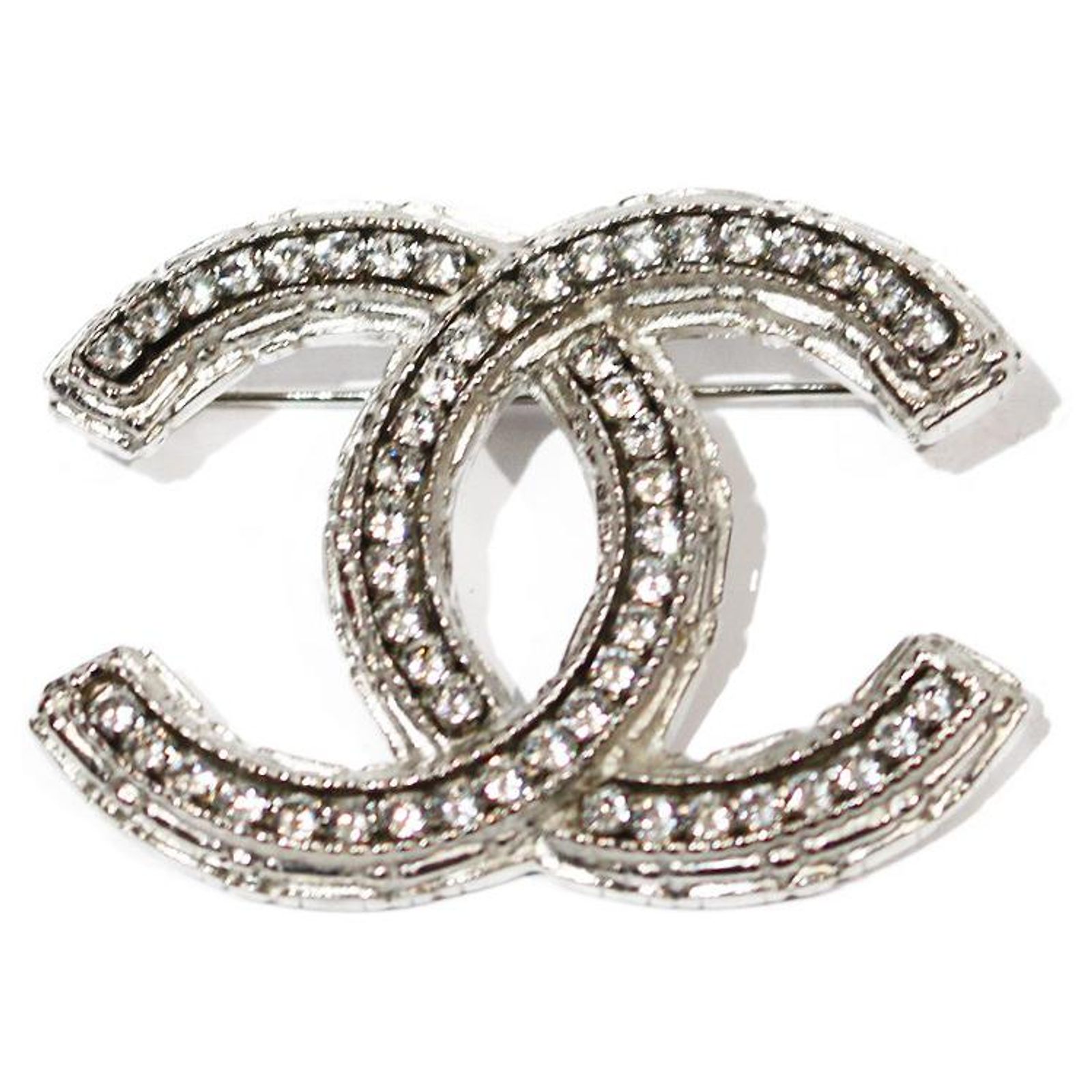 Broche Pendante Argentée Avec Pierre Turquoise - Bijou Vintage Occasion