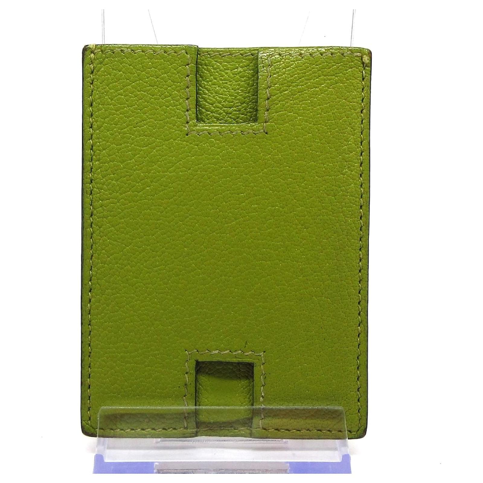 Hermès Hermes wallet Green Leather ref.473157 Joli Closet