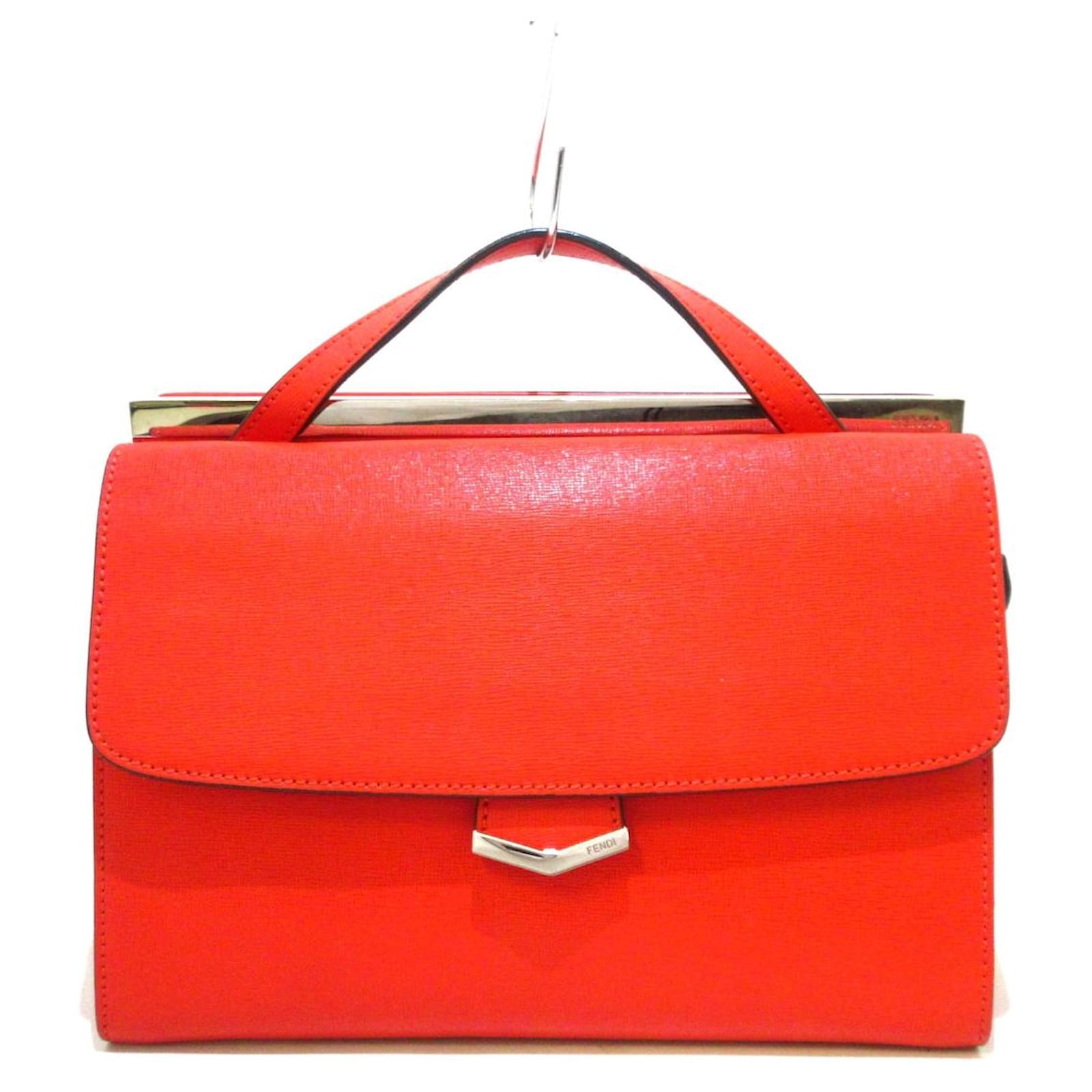 Fendi - Demi Jour Small Leather Shoulder Bag with Strap Red