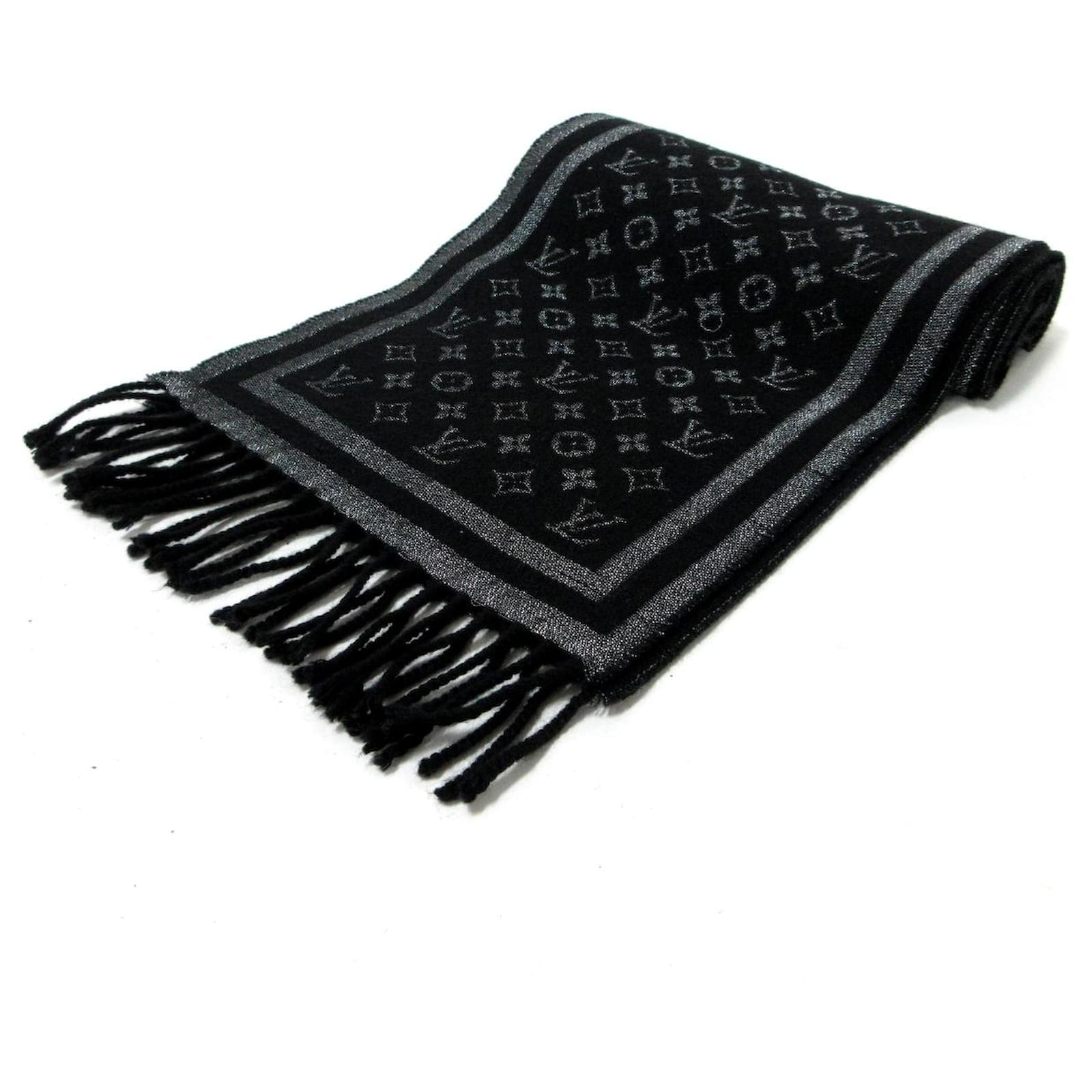 vuitton black scarf men