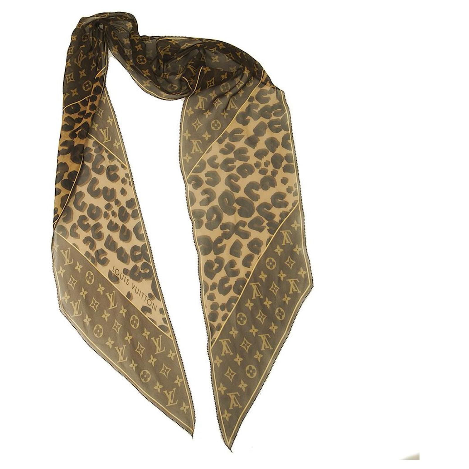 Louis Vuitton Stephen Sprouse Leopard Print Silk Bandeau Scarf