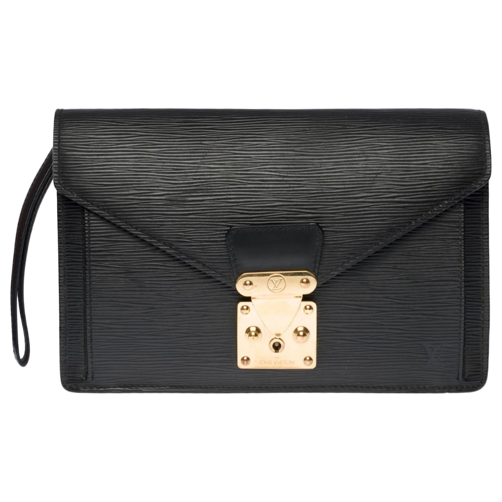 Louis Vuitton Pochette Second Sellier Dragonne Epi Black Leather Clutch  Listed By JDB - Tradesy