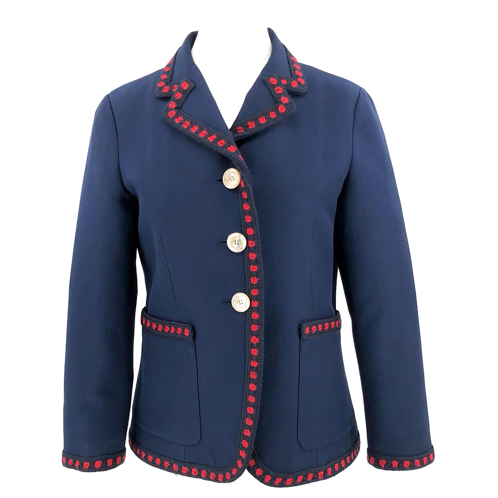 navy gucci jacket