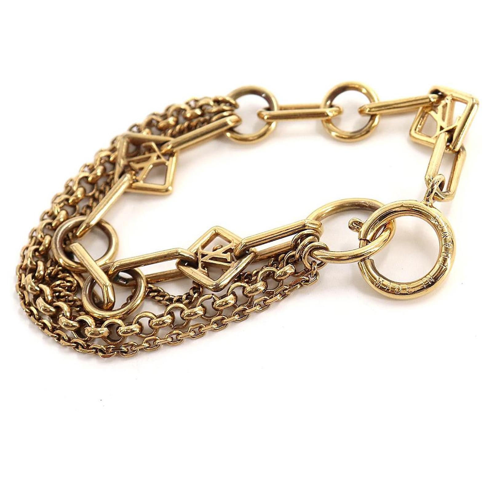 LOUIS VUITTON Brass Les Chenes Vegas Bracelet Gold Golden ref.475797 - Joli  Closet