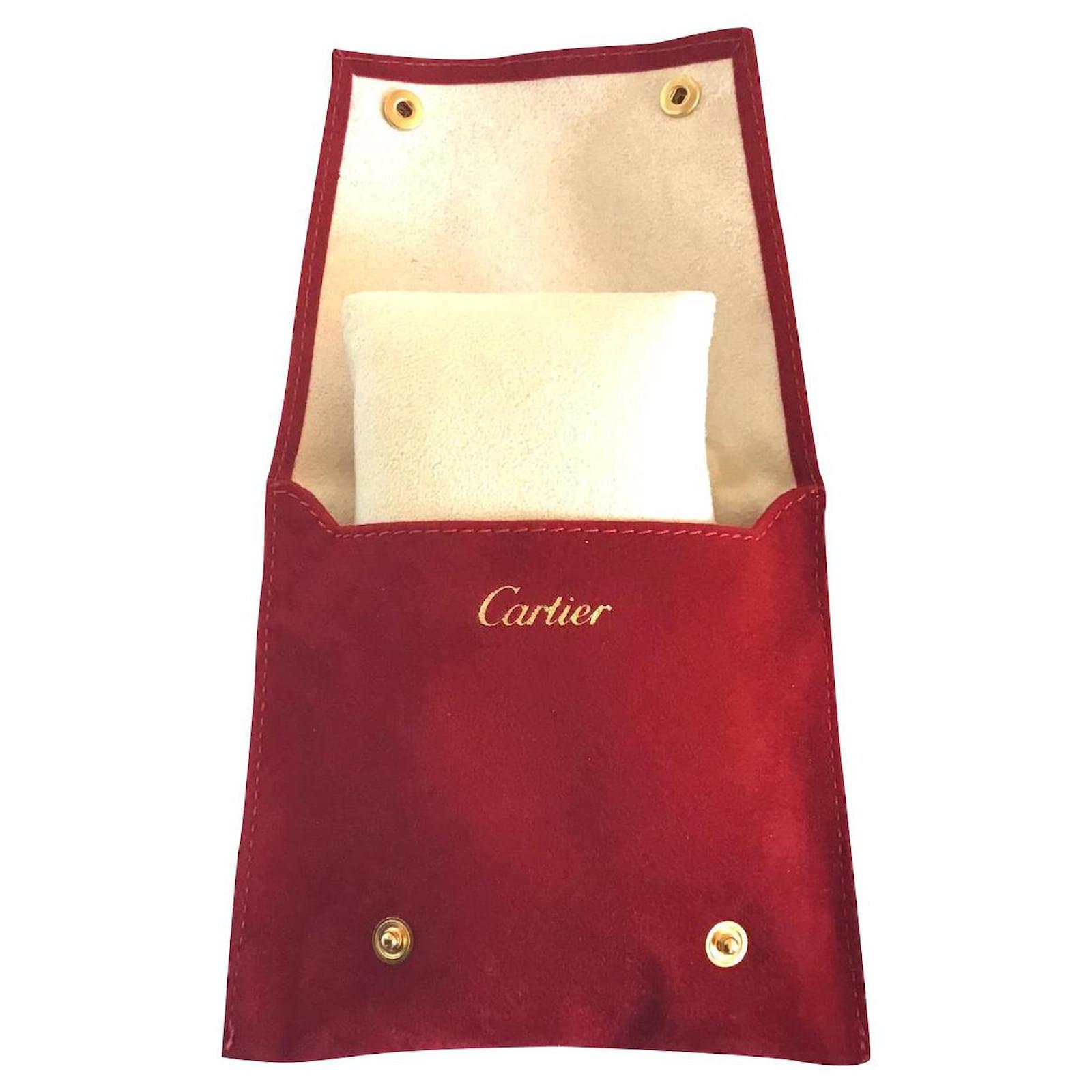 CROG000668 - Diabolo de Cartier jewellery travel case - Red calfskin -  Cartier