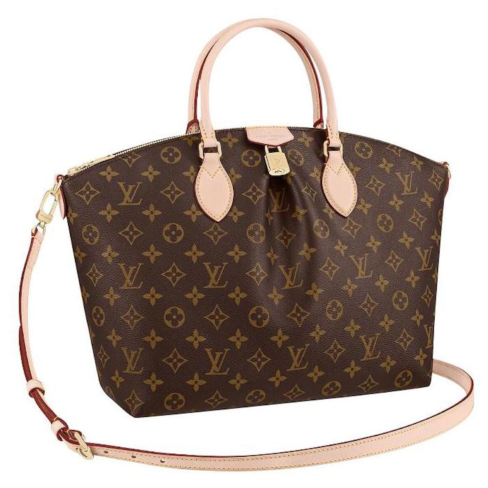 Louis Vuitton LV Boite tote handbag MM Brown Leather ref.475836