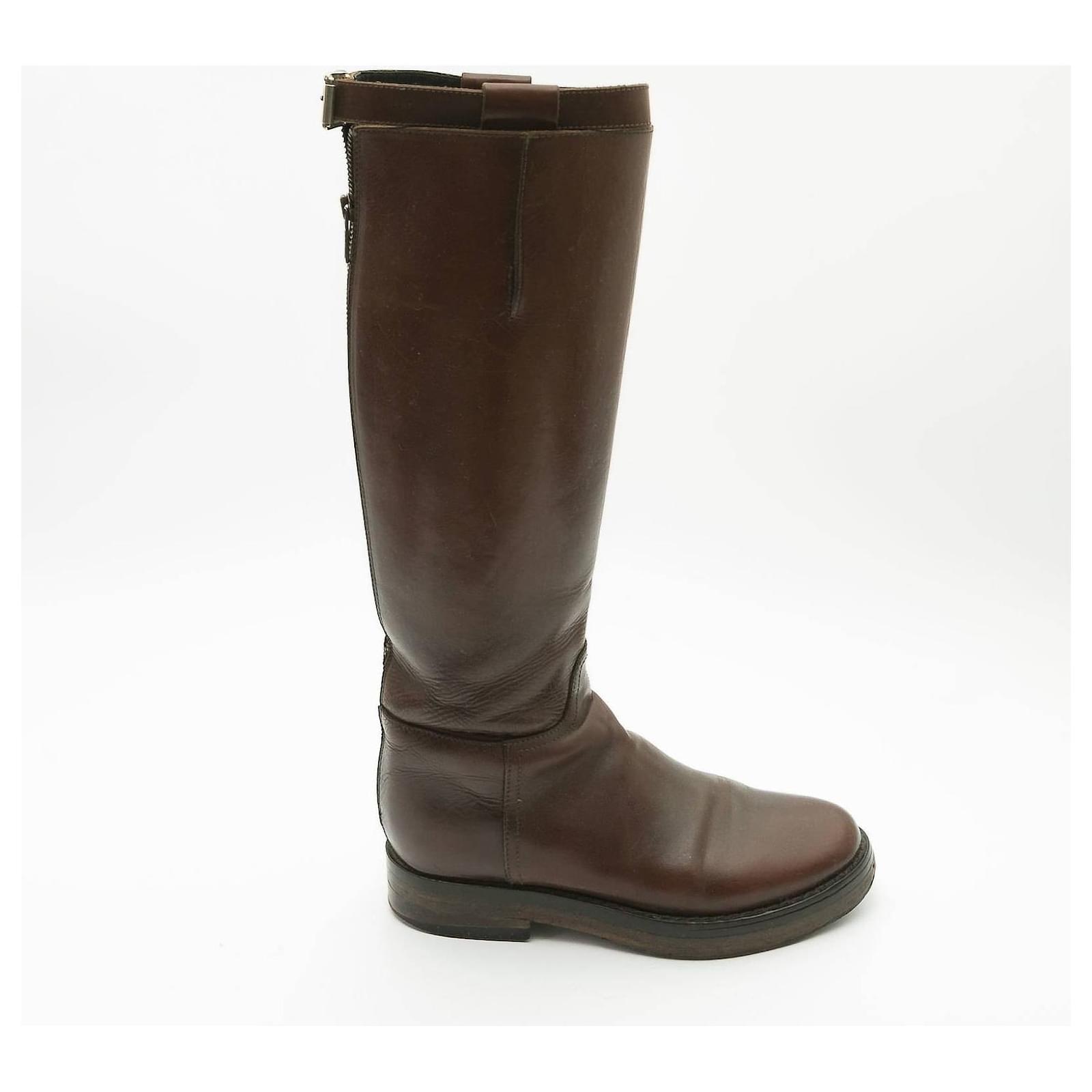 ann demeulemeester brown boots