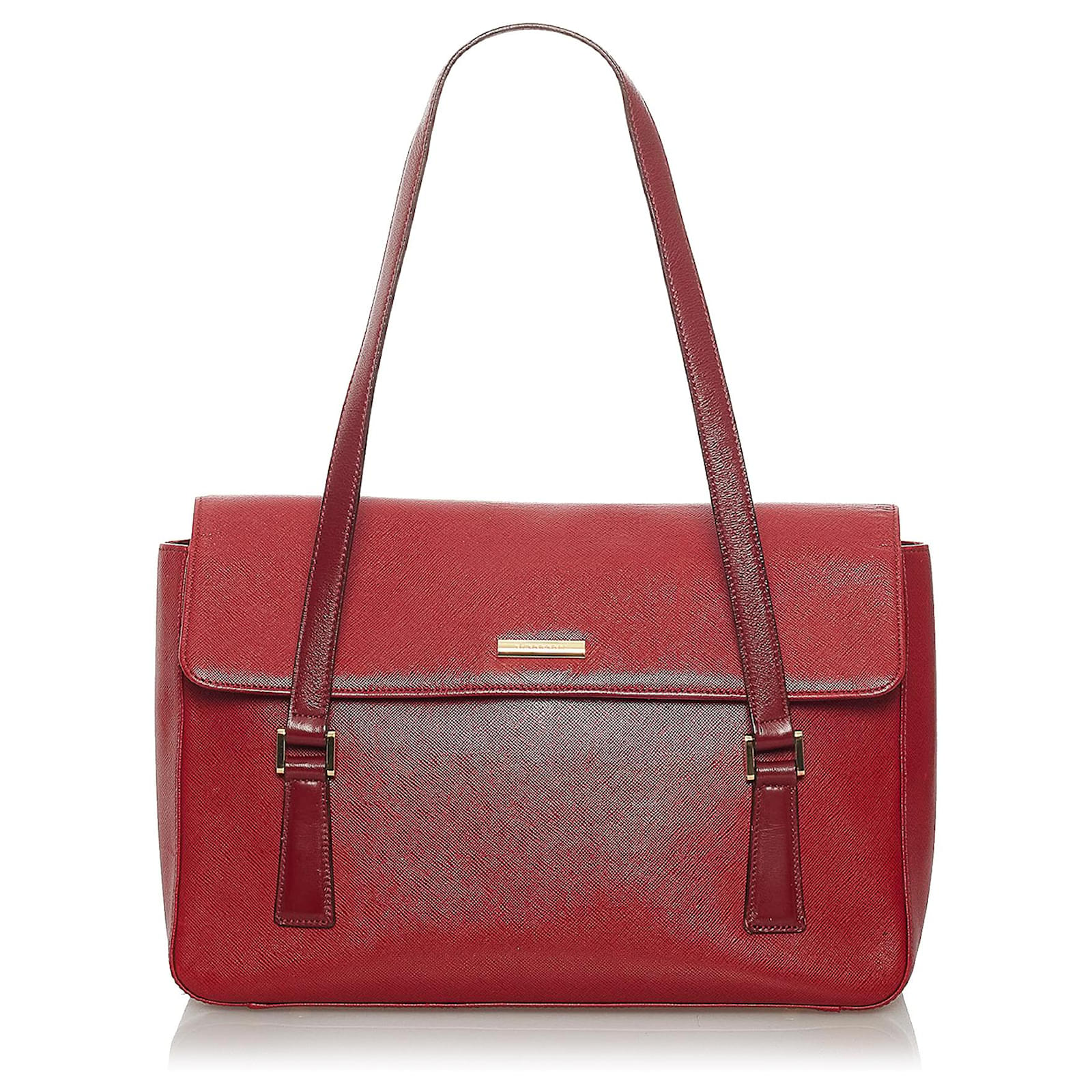 burberry red leather handbag