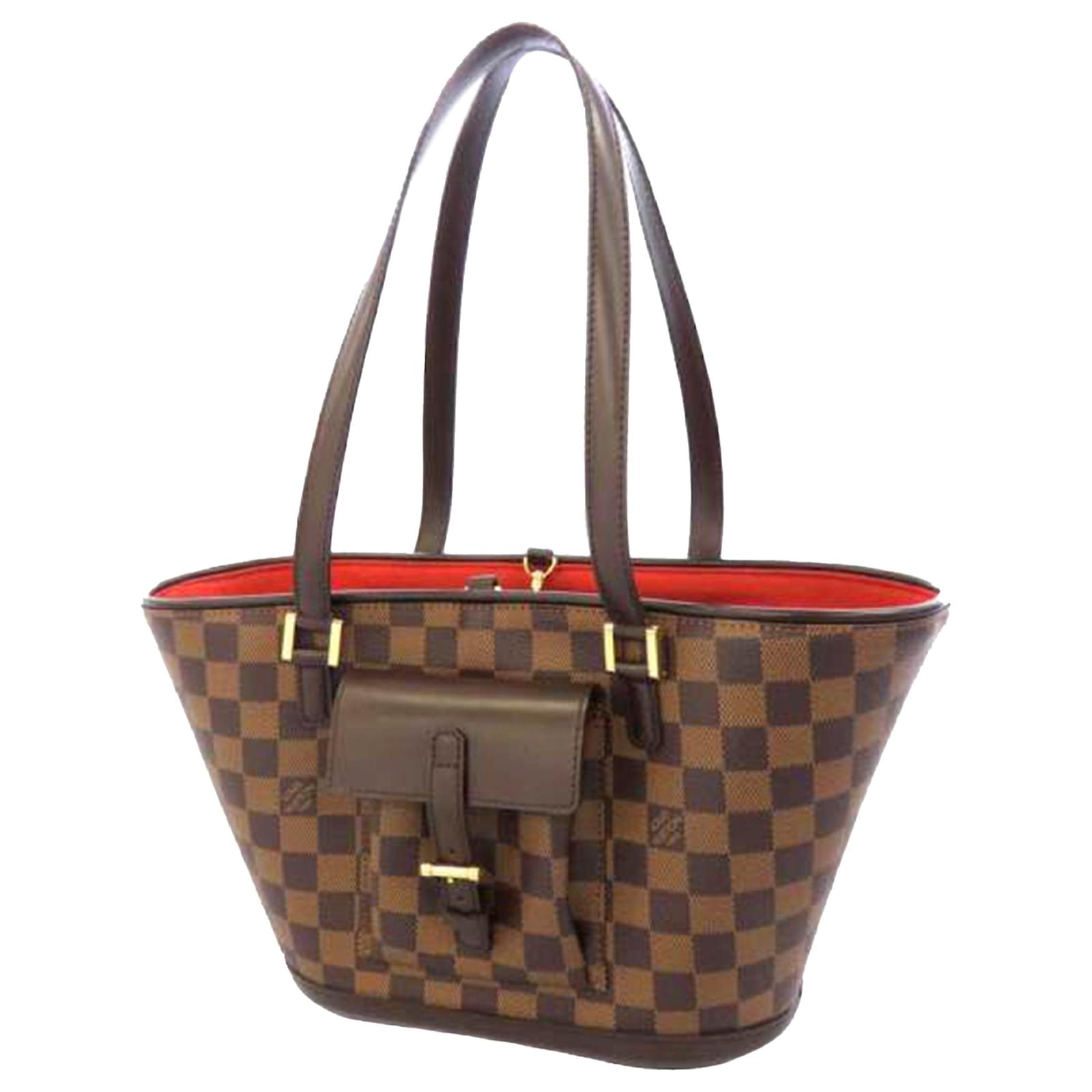 Louis Vuitton Brown Damier Ebene Manosque PM Leather Cloth Pony-style  calfskin ref.971027 - Joli Closet