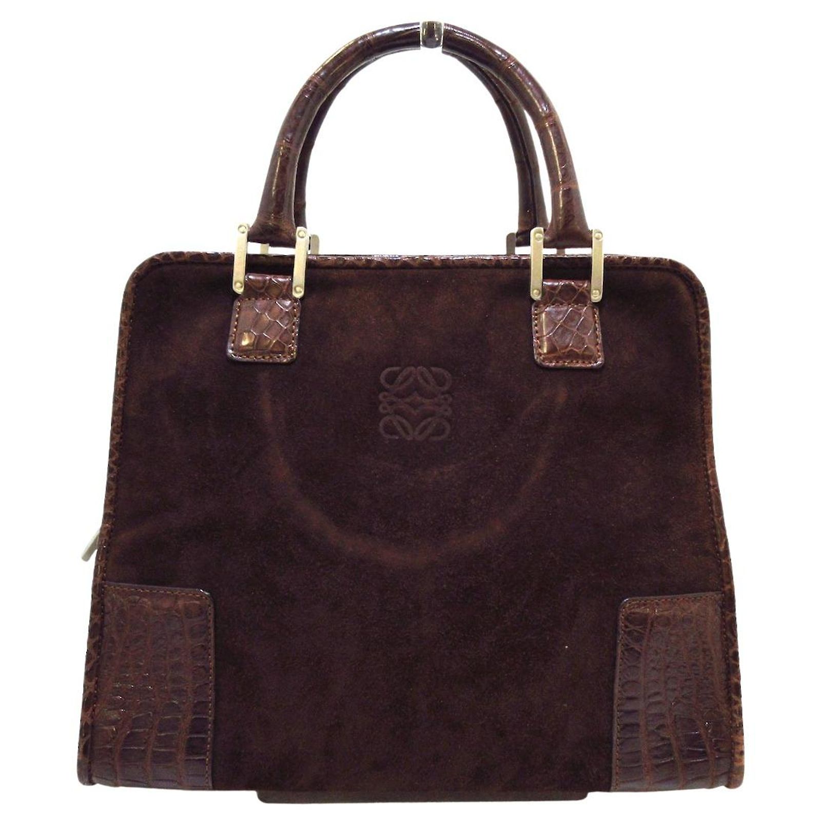 Sac à Main Cuir Marron Fabrication Allemande - Occasion En Bon état, Sac Porté épaule