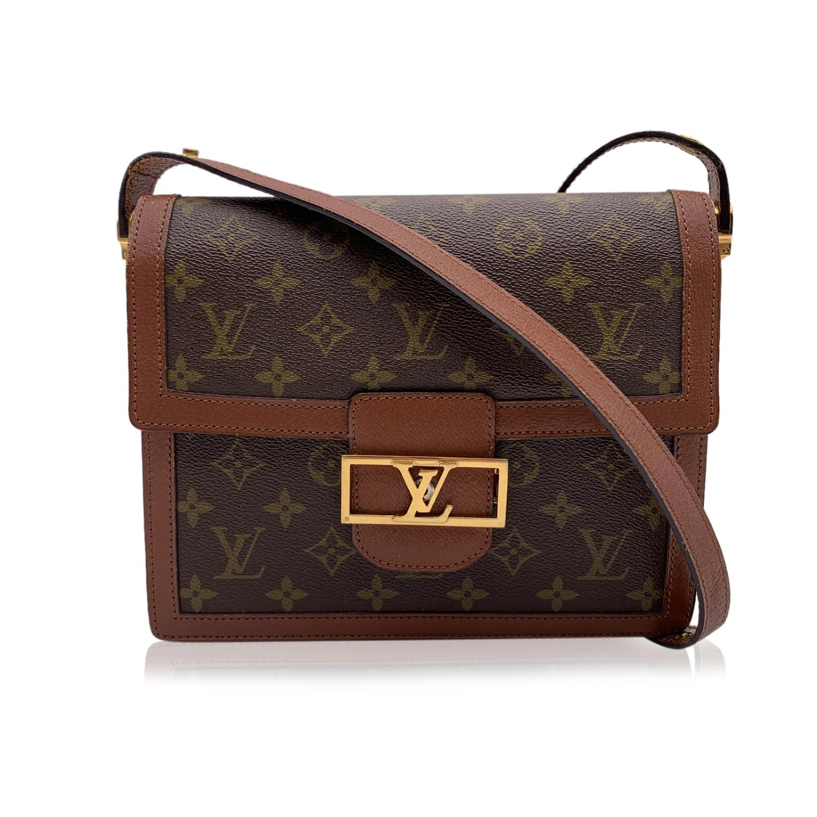 Louis Vuitton Vintage Monogram Canvas Dauphine Box Shoulder Bag Brown Cloth  ref.476889 - Joli Closet