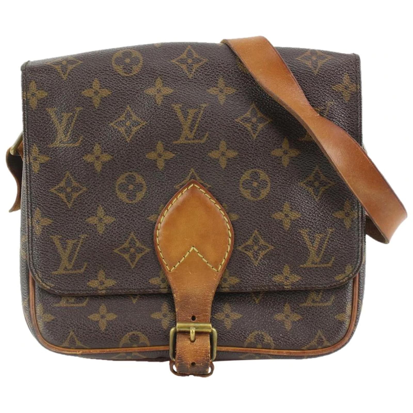 Louis Vuitton Cartouchiere MM Crossbody Monogram Leather Shoulder Bag –  brandedmoda
