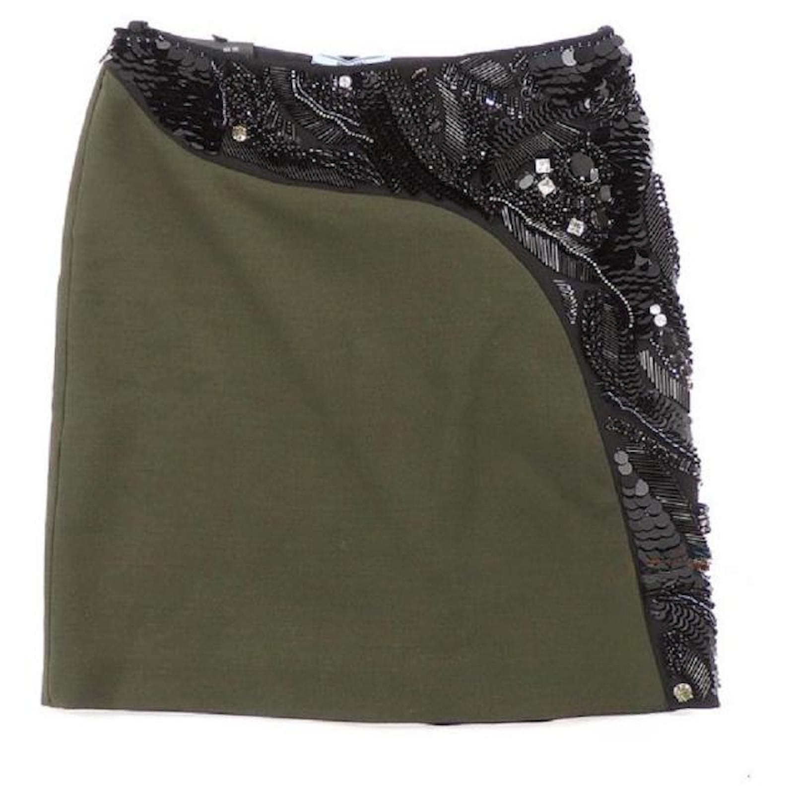 rhinestone prada skirt