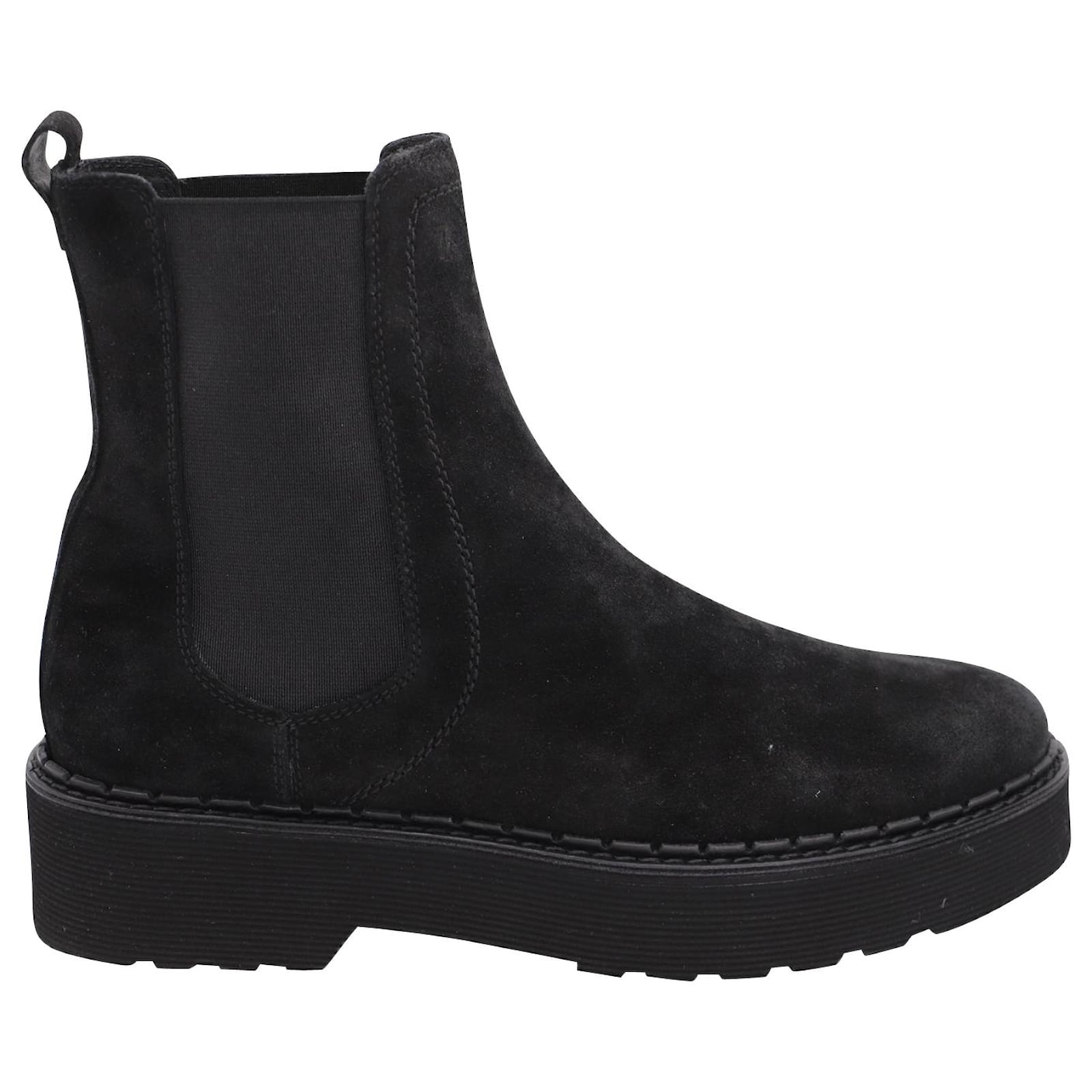 black suede flat chelsea boots