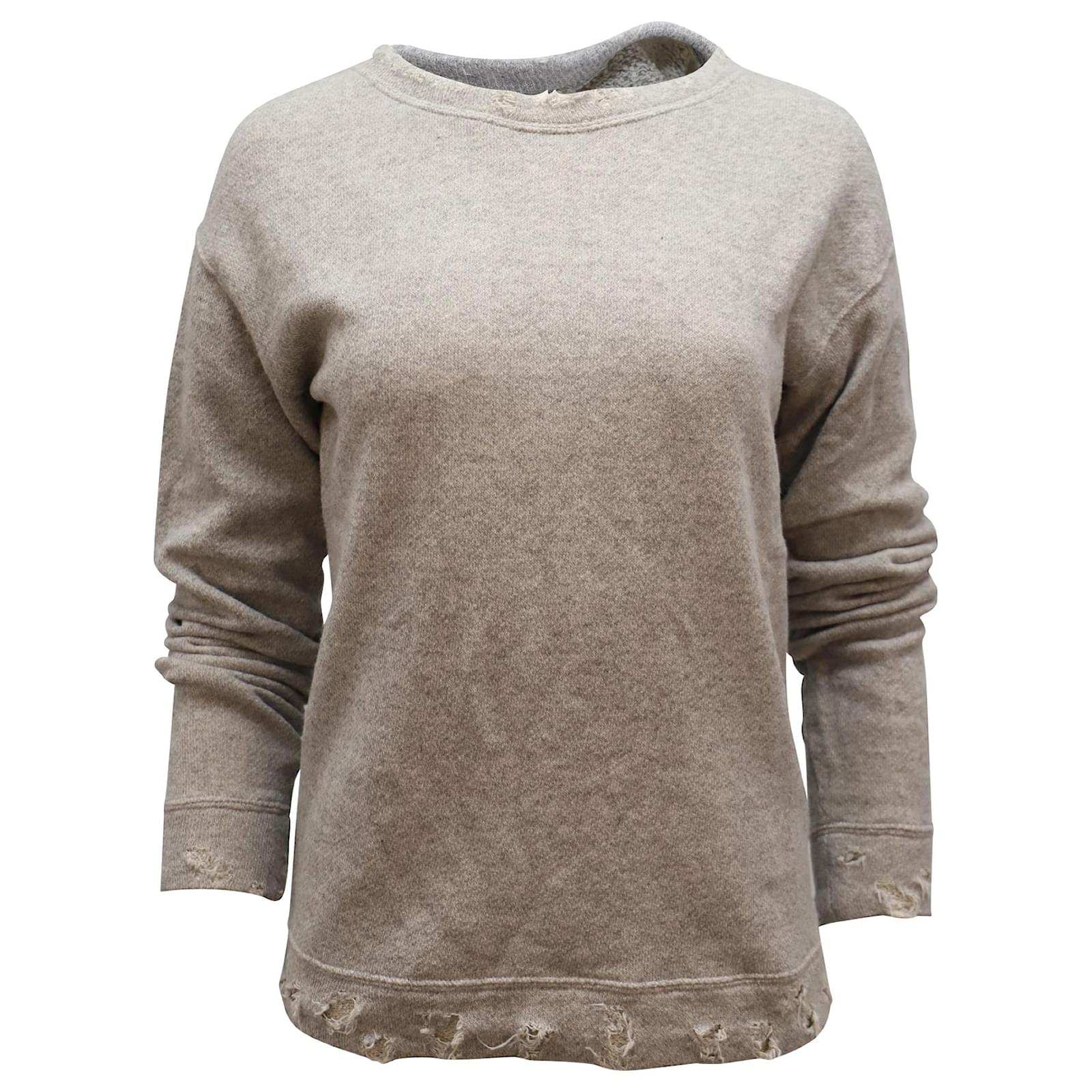 Grey Cotton Knitwear & Sweatshirt