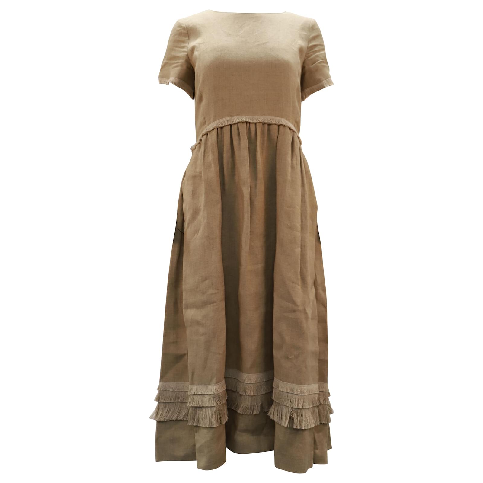 chinese dress ladies Weekend By Max Mara EDICOLA Linen Dress 2356211031600 001 – Izzi of Baslow main image 1