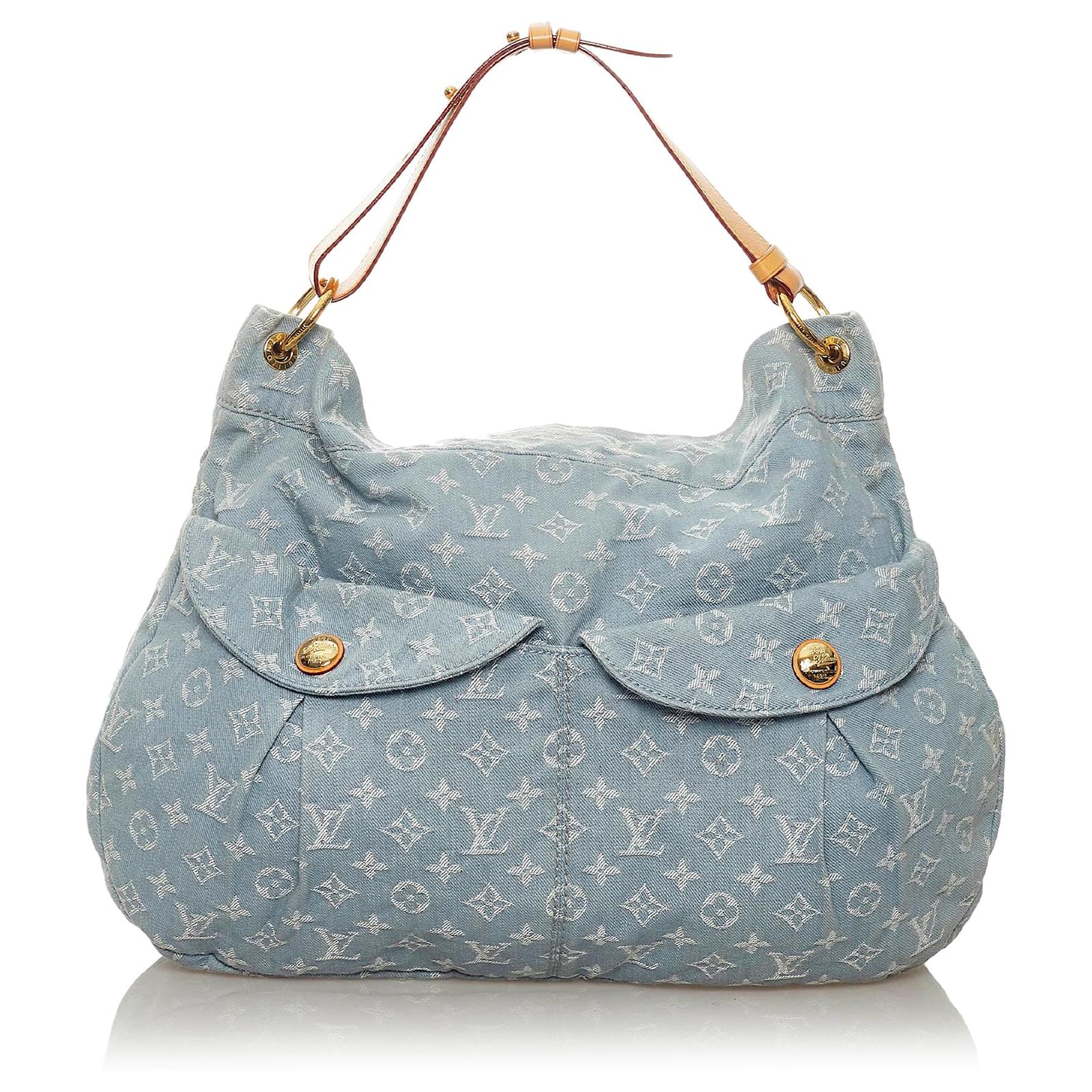 Louis Vuitton Blue Monogram Denim Daily GM, Women's Fashion, Bags