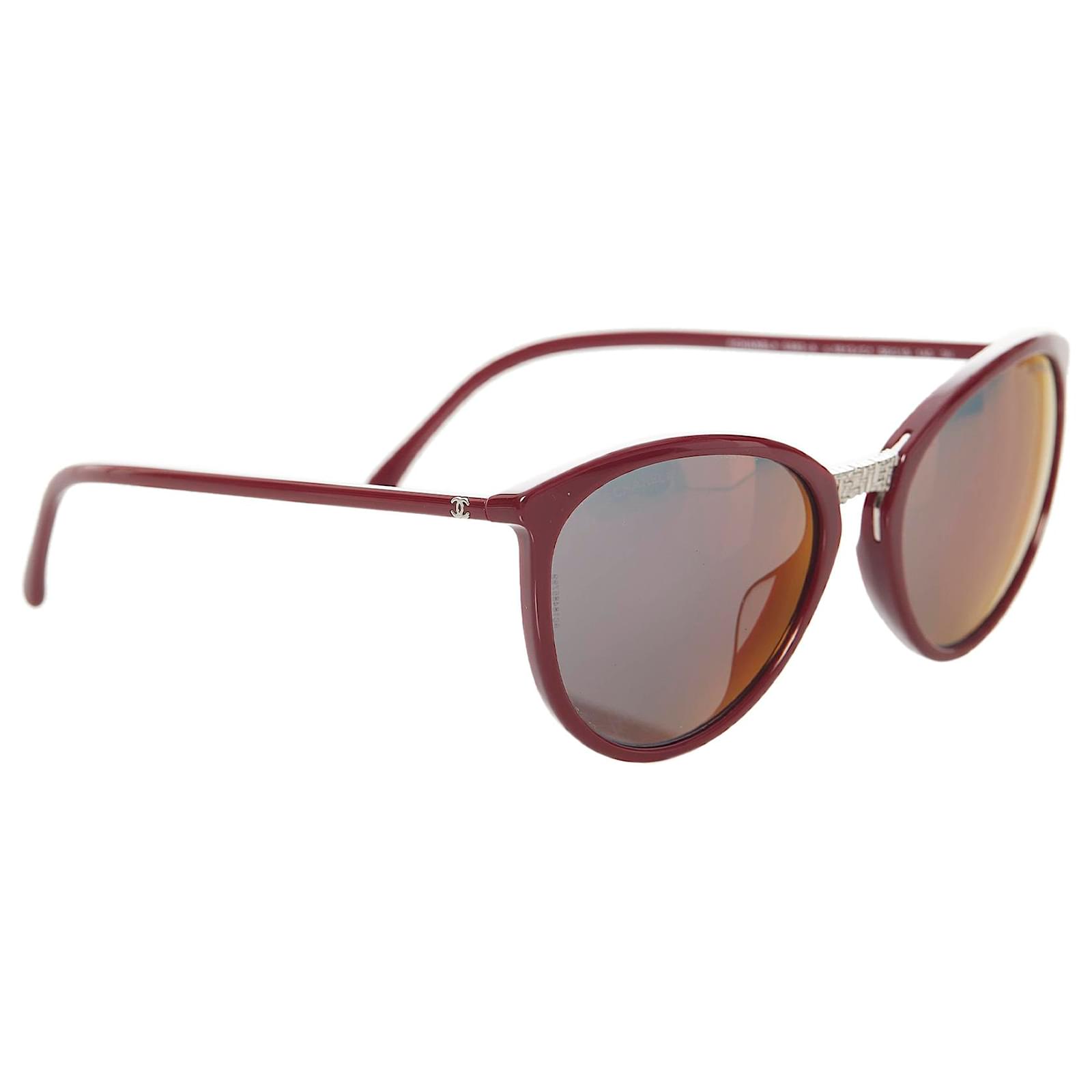 Occhiali da sole tondi neri Chanel Nero Plastica ref.478409 - Joli Closet