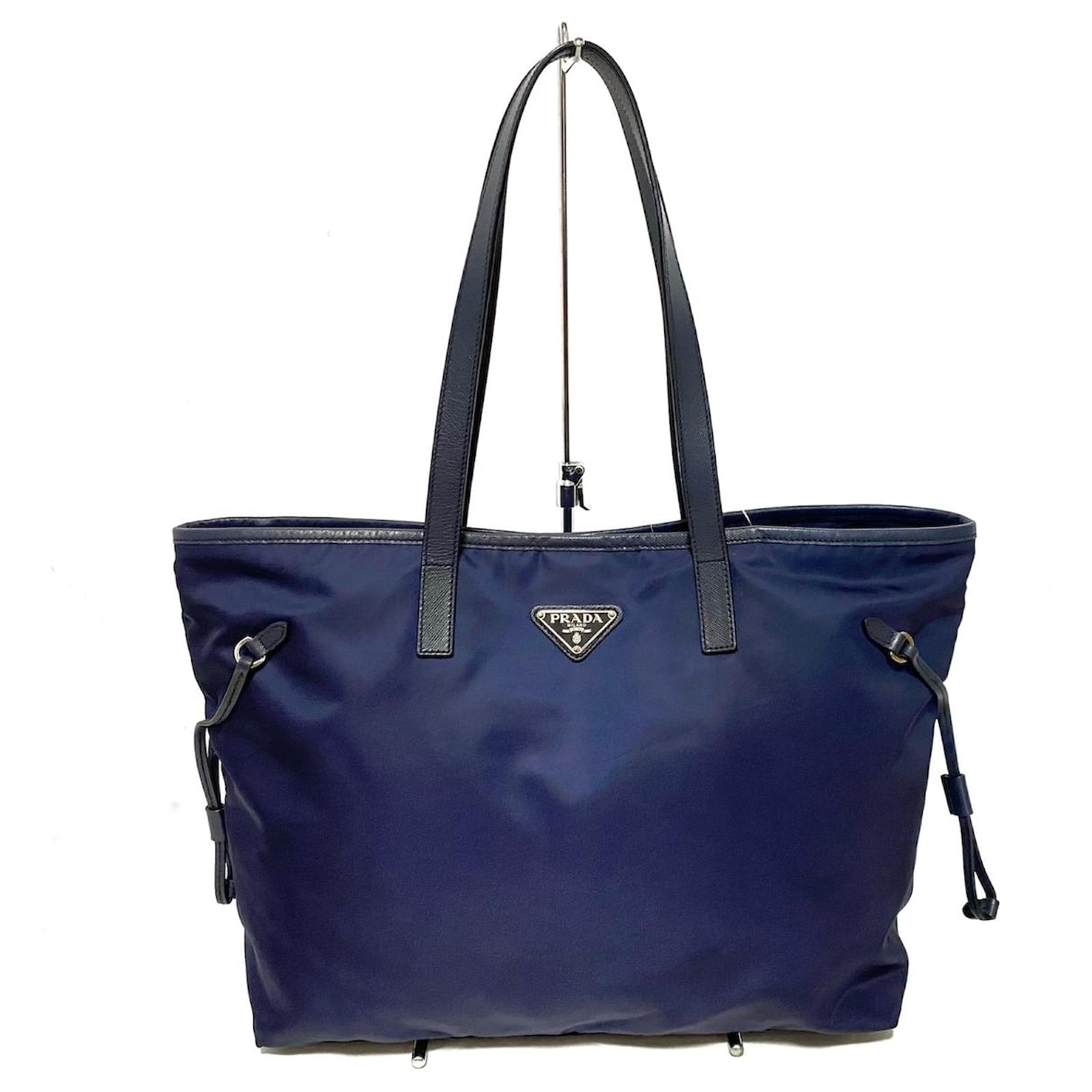 Handbag Sac Prada Bleu Marine Tote Sac Fourre-tout En Nylon Et