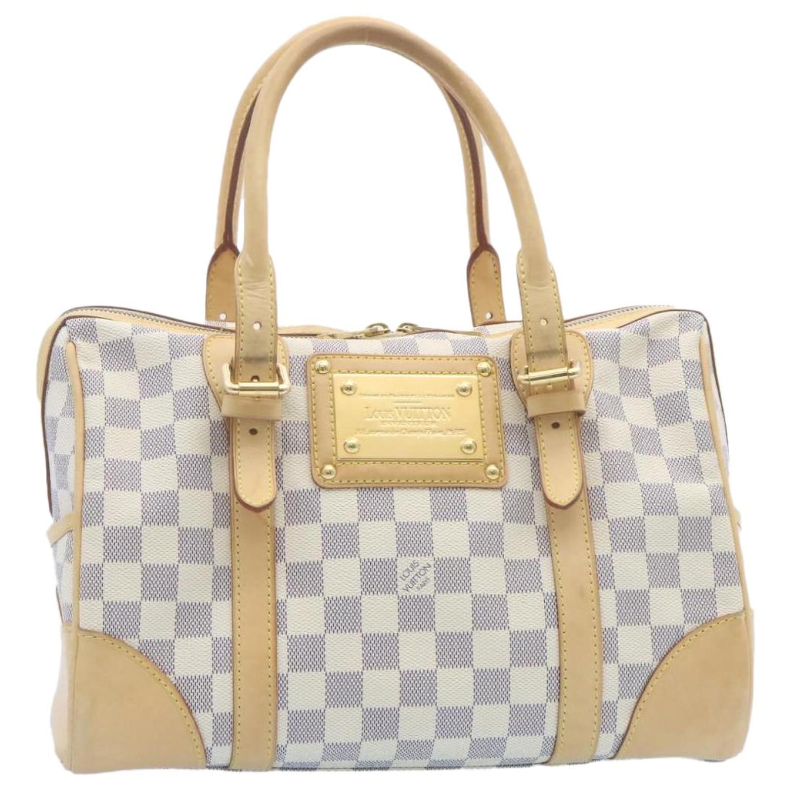 LOUIS VUITTON BERKELEY HANDBAG DAMIER AZUR CANVAS & LEATHER N52001