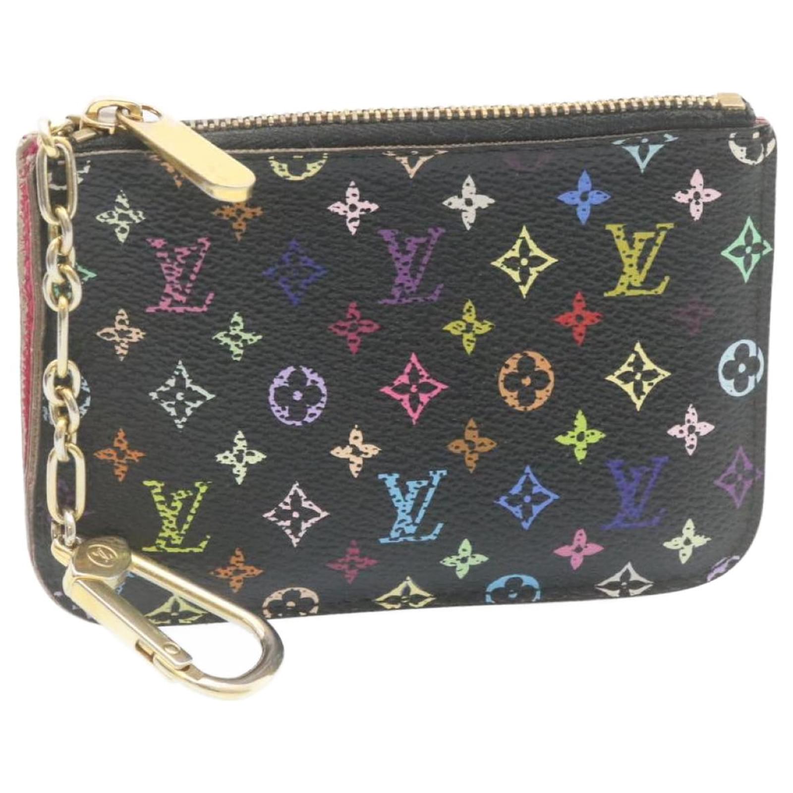 Louis Vuitton Black Multicolore Monogram Canvas Pochette Cles Coin Purse  Louis Vuitton