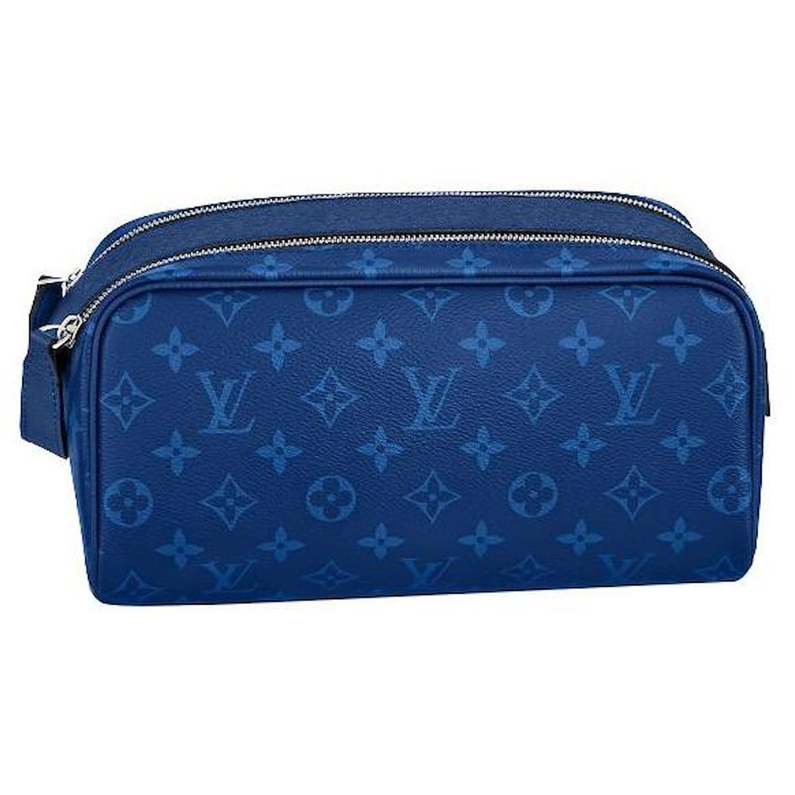Louis Vuitton LV cosmetic pouch empreinte new Blue Leather ref