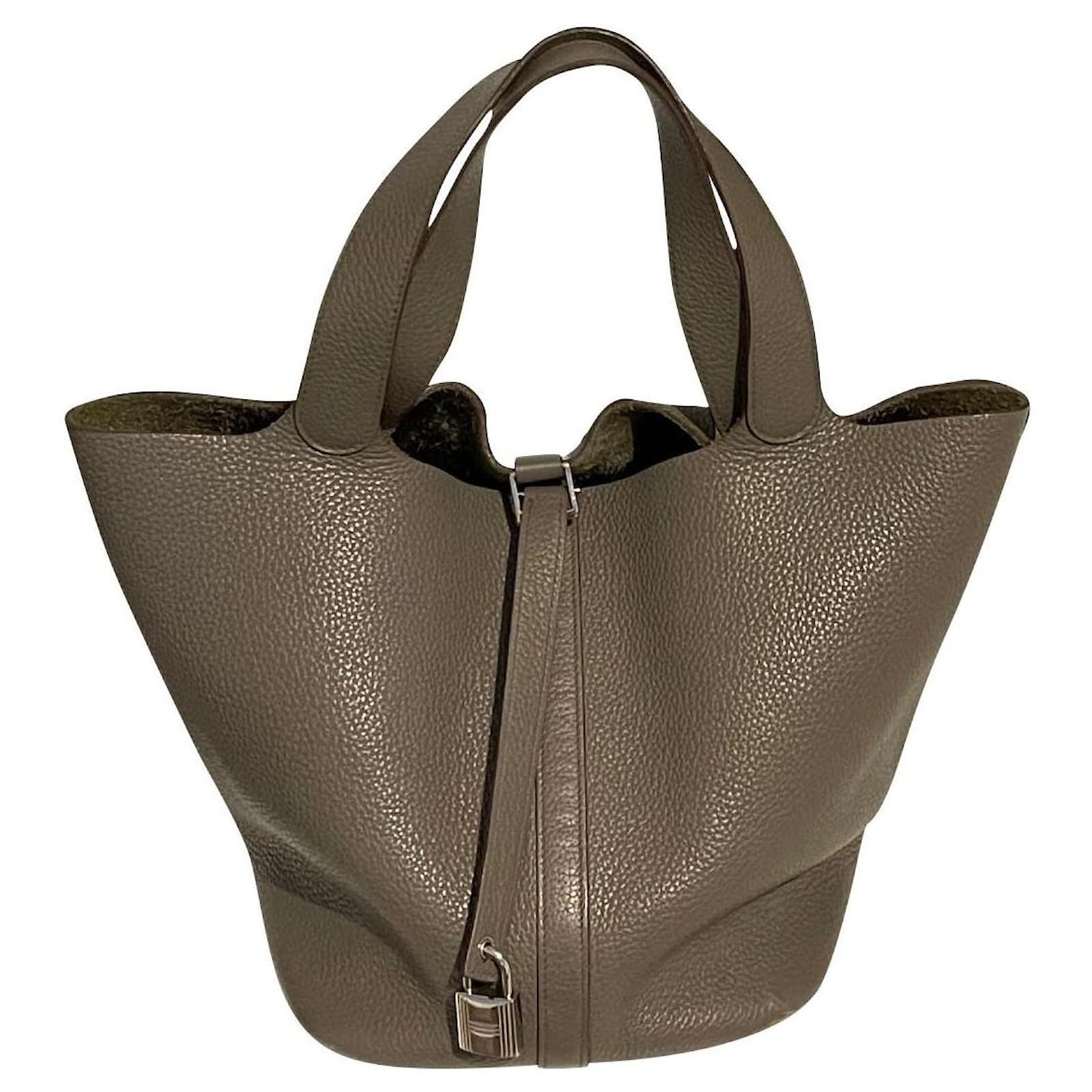 Hermès Picotin 26 Grey Leather ref.479239 - Joli Closet