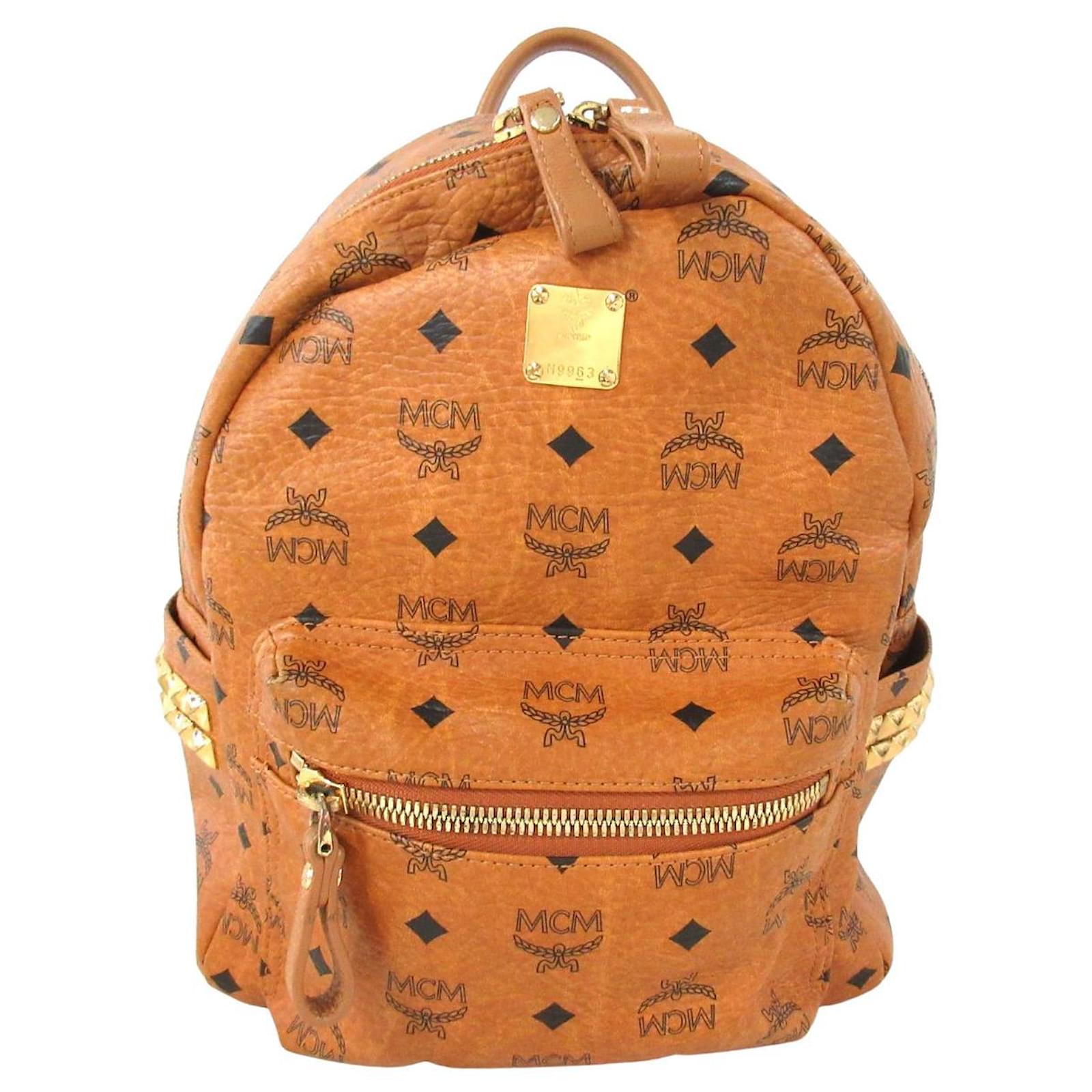 MCM Backpack Brown Leather ref.479482 Joli Closet
