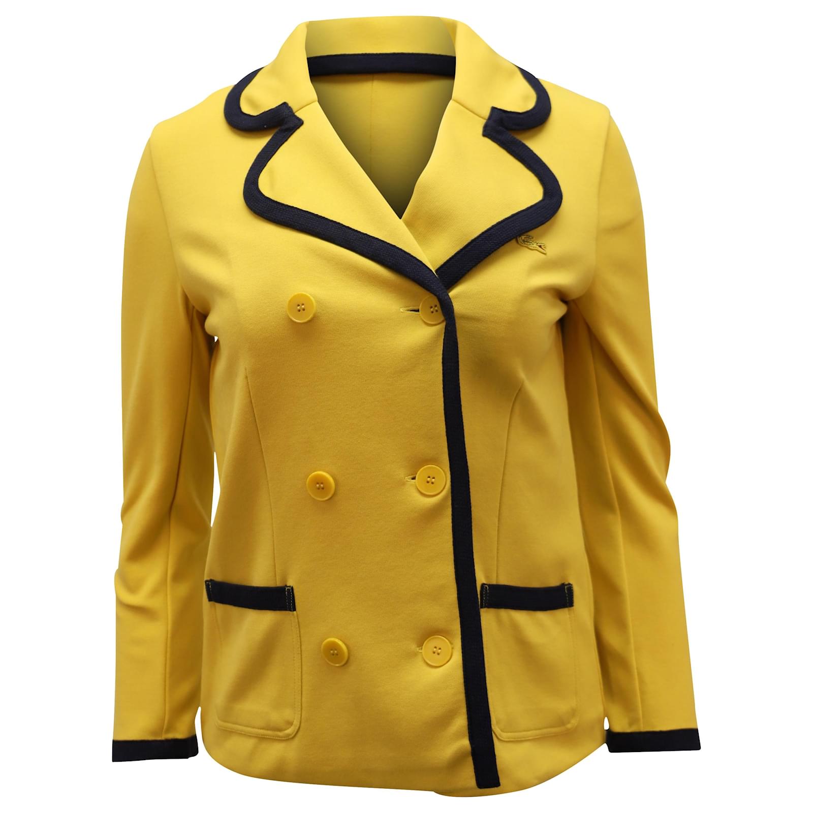 Lacoste Double Breasted Blazer in Yellow Cotton ref.479571 - Joli Closet